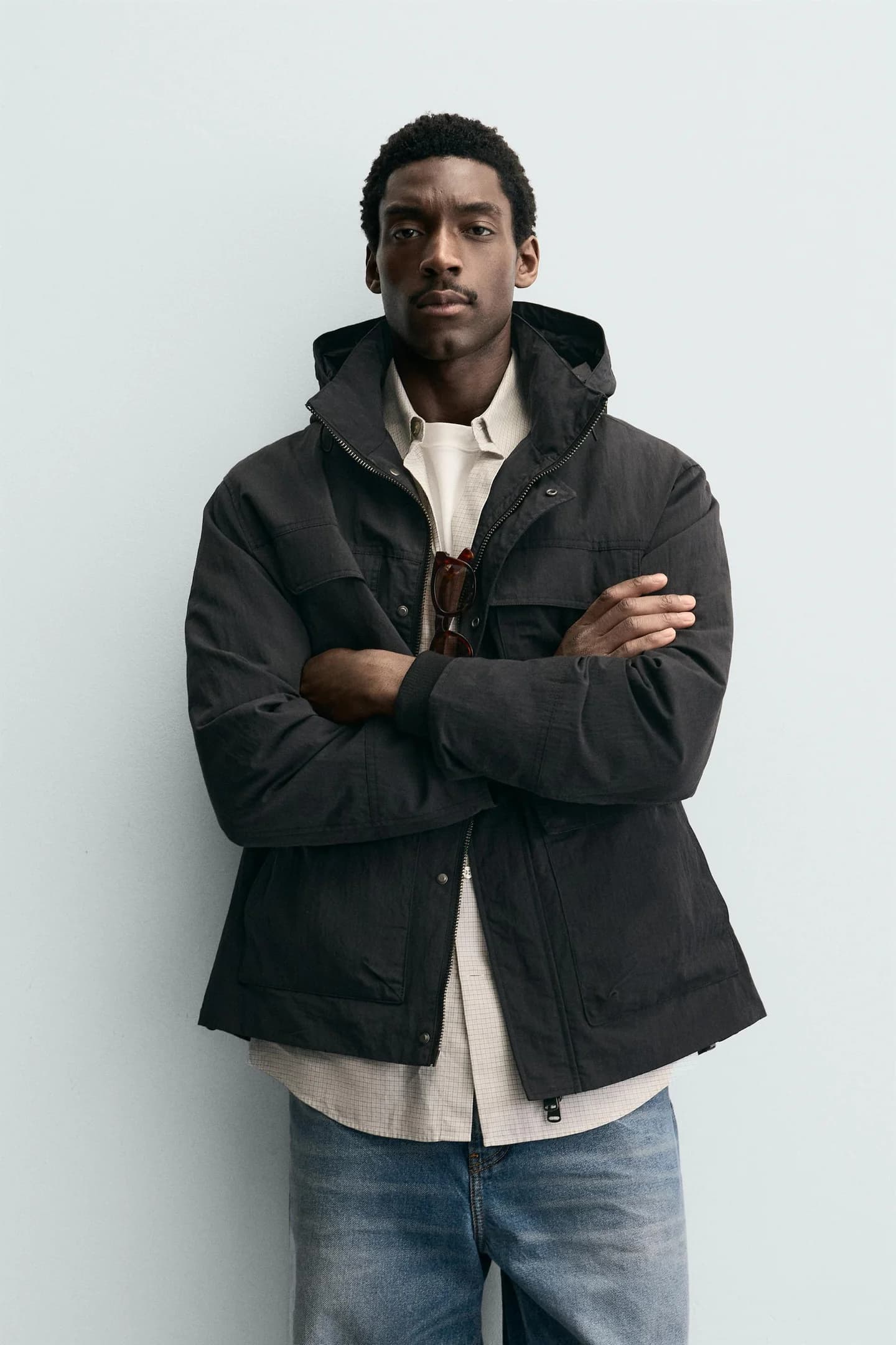 ПАРКА ИЗ ТЕХНИЧЕСКОЙ ТКАНИ С КАРМАНАМИ - фото 2