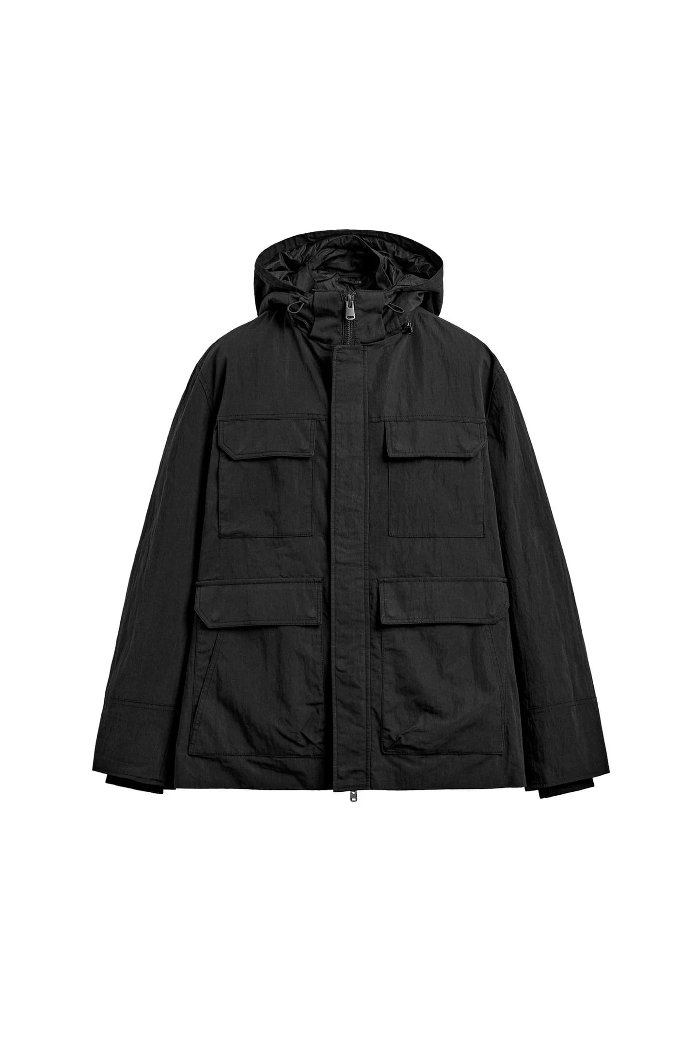 ПАРКА ИЗ ТЕХНИЧЕСКОЙ ТКАНИ С КАРМАНАМИ - фото 4