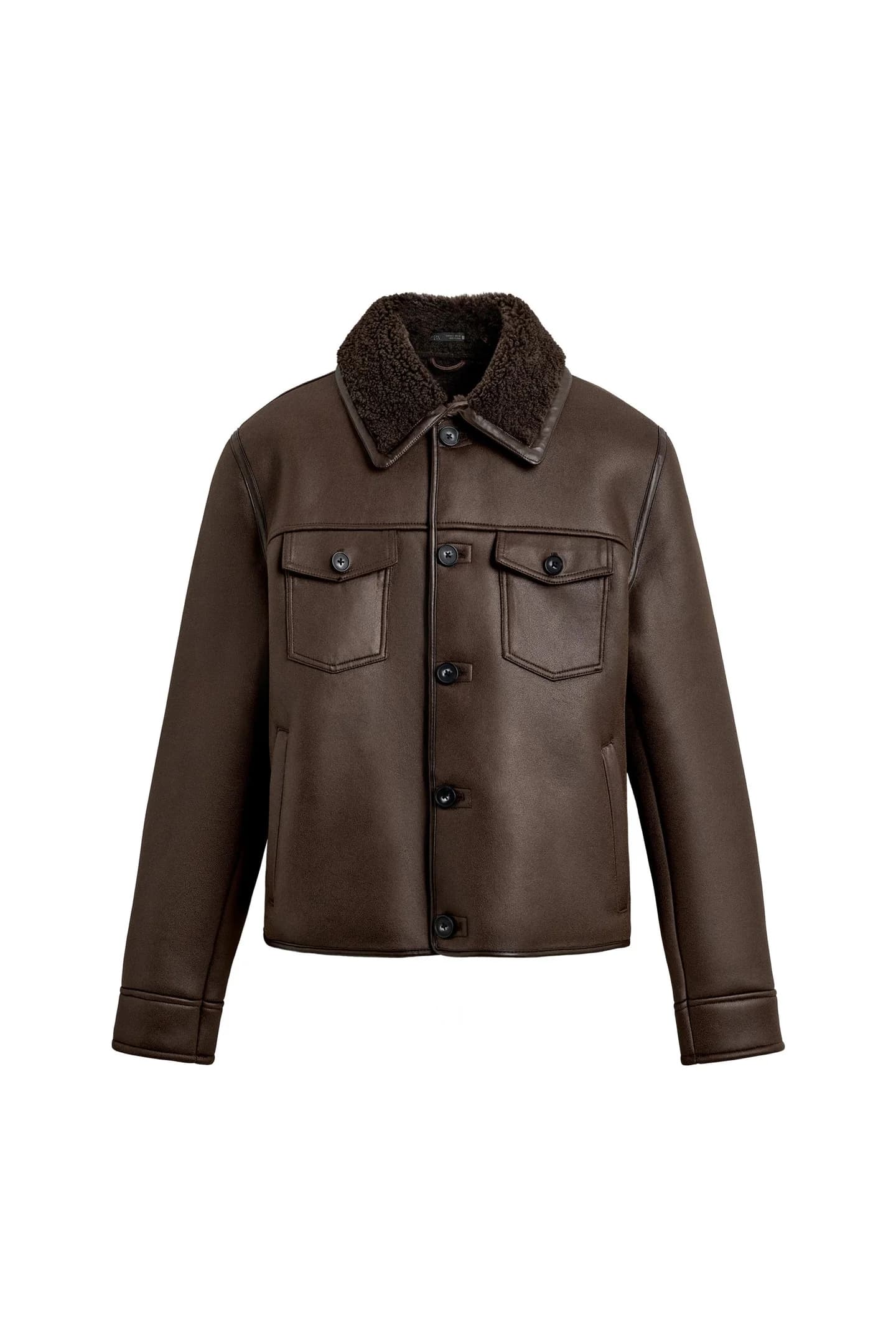 КУРТКА ИЗ ДВУХСЛОЙНОЙ ИСКУССТВЕННОЙ КОЖИ - фото 3