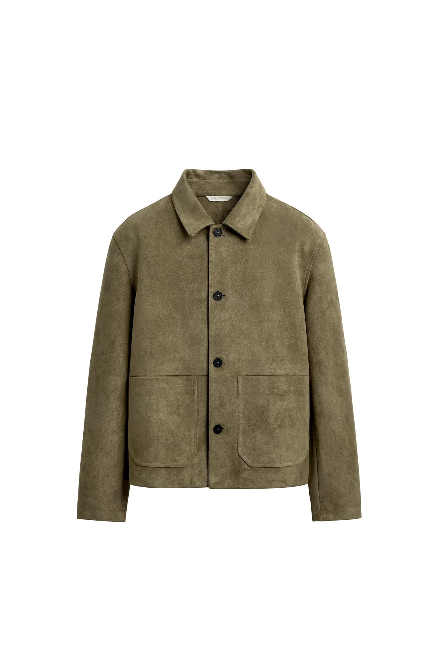 КУРТКА ИЗ ИСКУССТВЕННОЙ ЗАМШИ С КАРМАНАМИ - фото 3