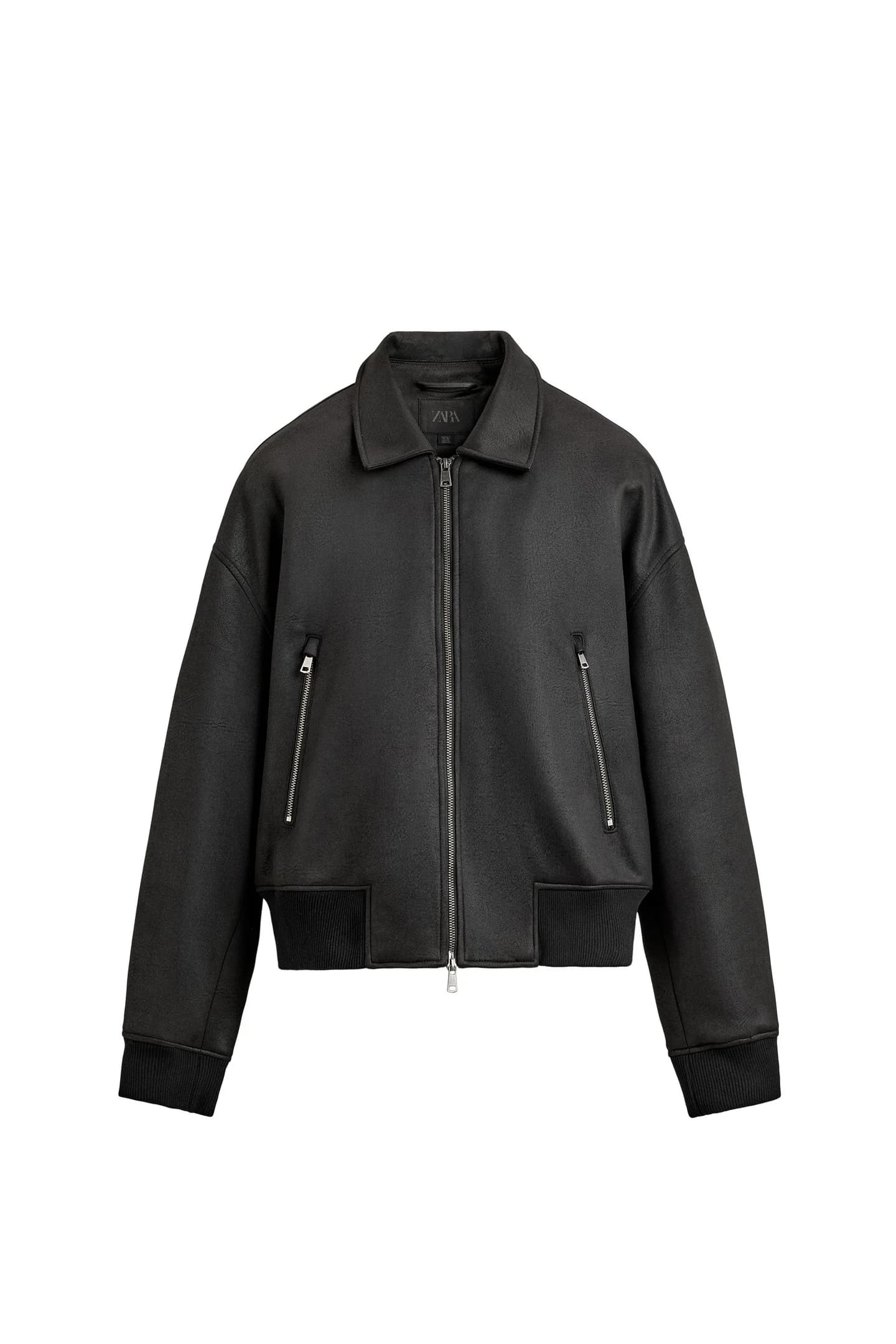 КУРТКА-БОМБЕР ИЗ ИСКУССТВЕННОЙ КОЖИ - фото 3