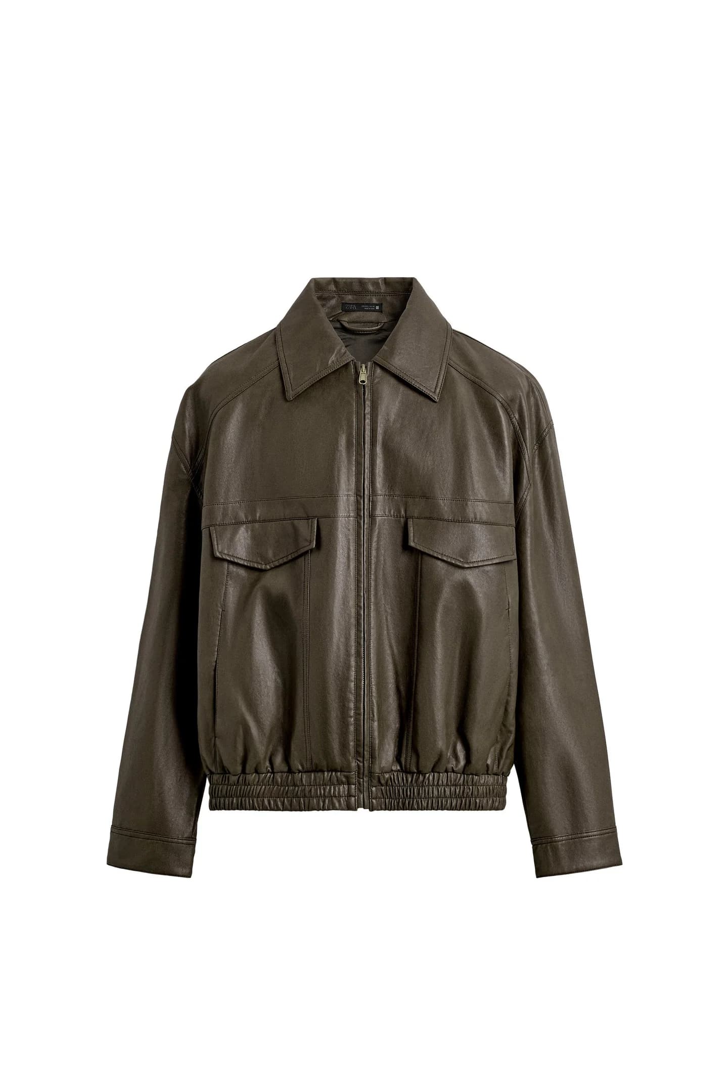 КУРТКА-БОМБЕР ИЗ ИСКУССТВЕННОЙ КОЖИ - фото 3