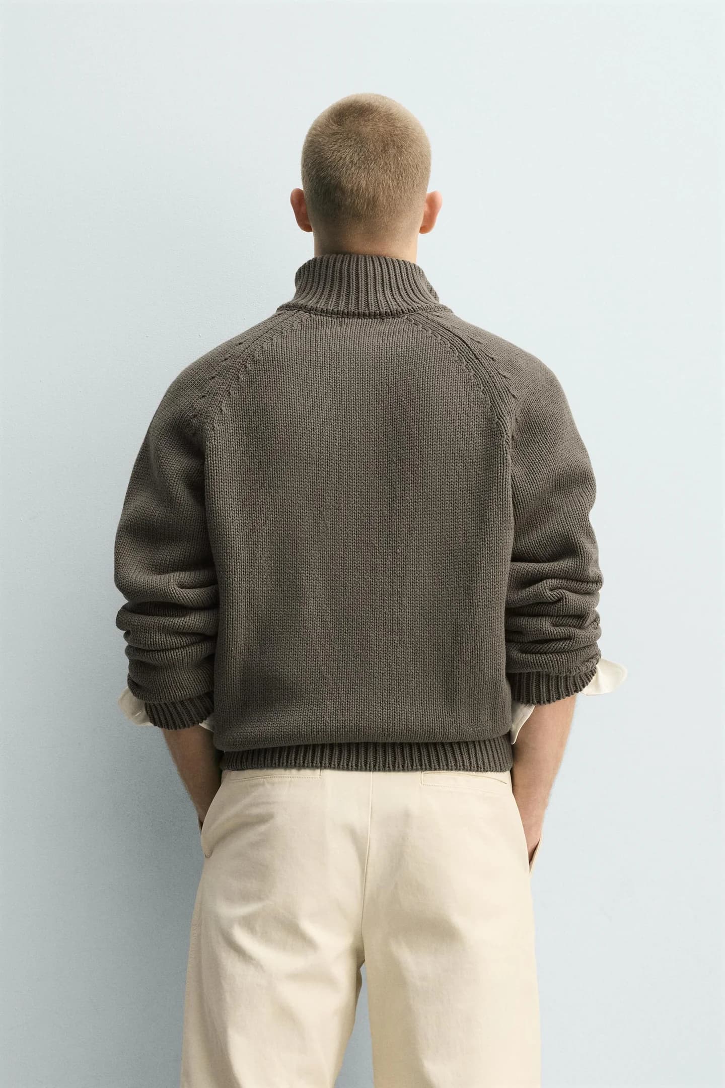 ТРИКОТАЖНЫЙ КУРТКА С МОЮЩЕЙСЯ СТРУКТУРОЙ - фото 3