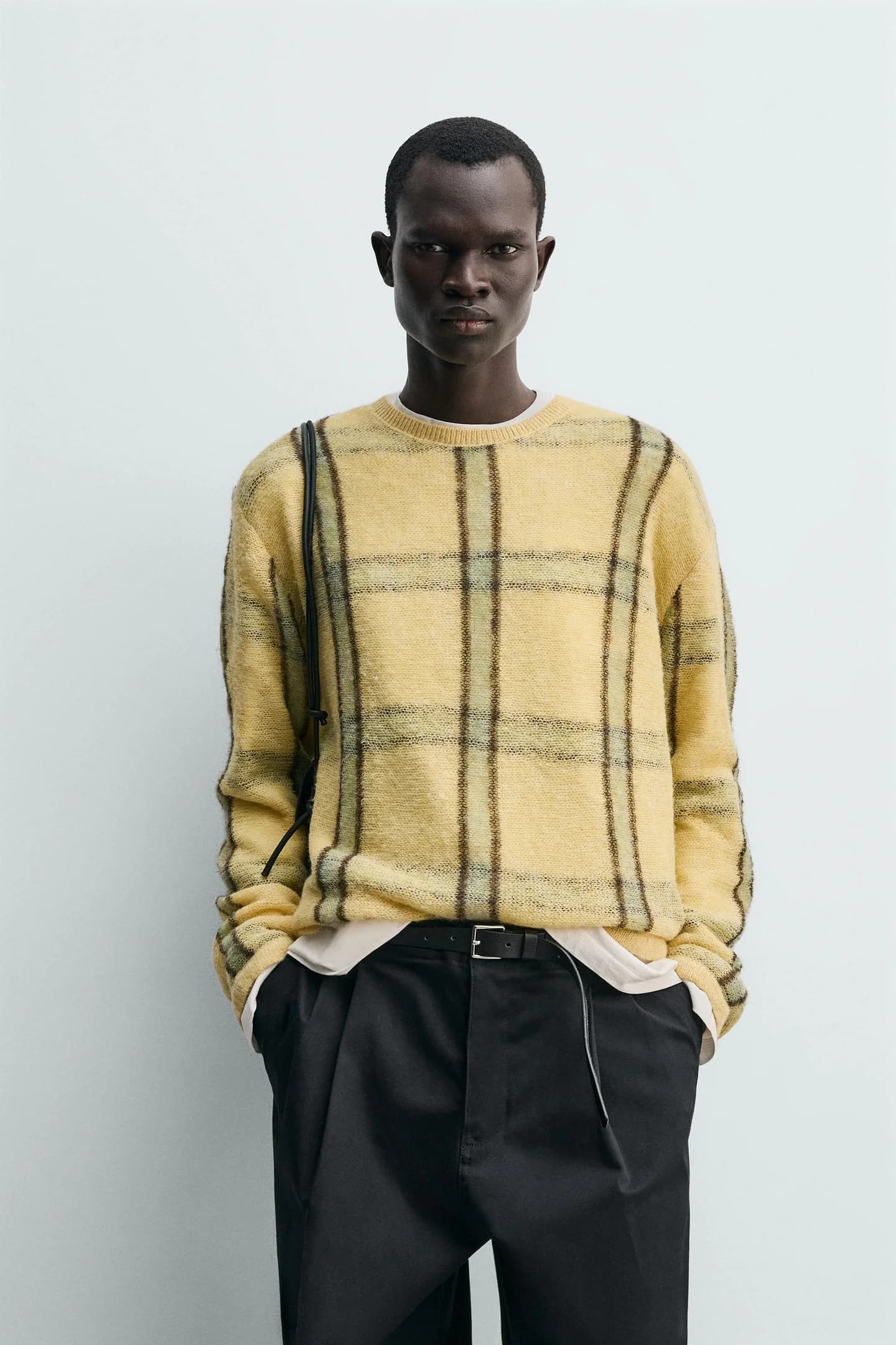 ЖАККАРДОВЫЙ СВИТЕР СВОБОДНОГО КРОНА В ПОЛОСКУ - фото 2