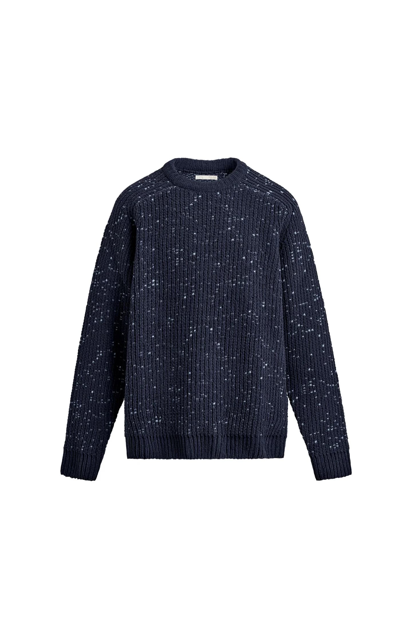 СВИТЕР ШЕНИЛЬ С КОНТРАСТНЫМИ АКЦЕНТАМИ - фото 4