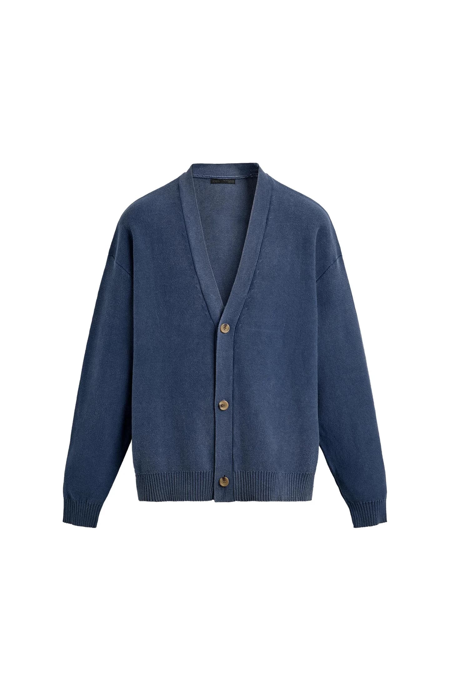 КАРДИГАН СВОБОДНОГО КРОЯ С ЭФФЕКТОМ СТИРКИ - фото 3