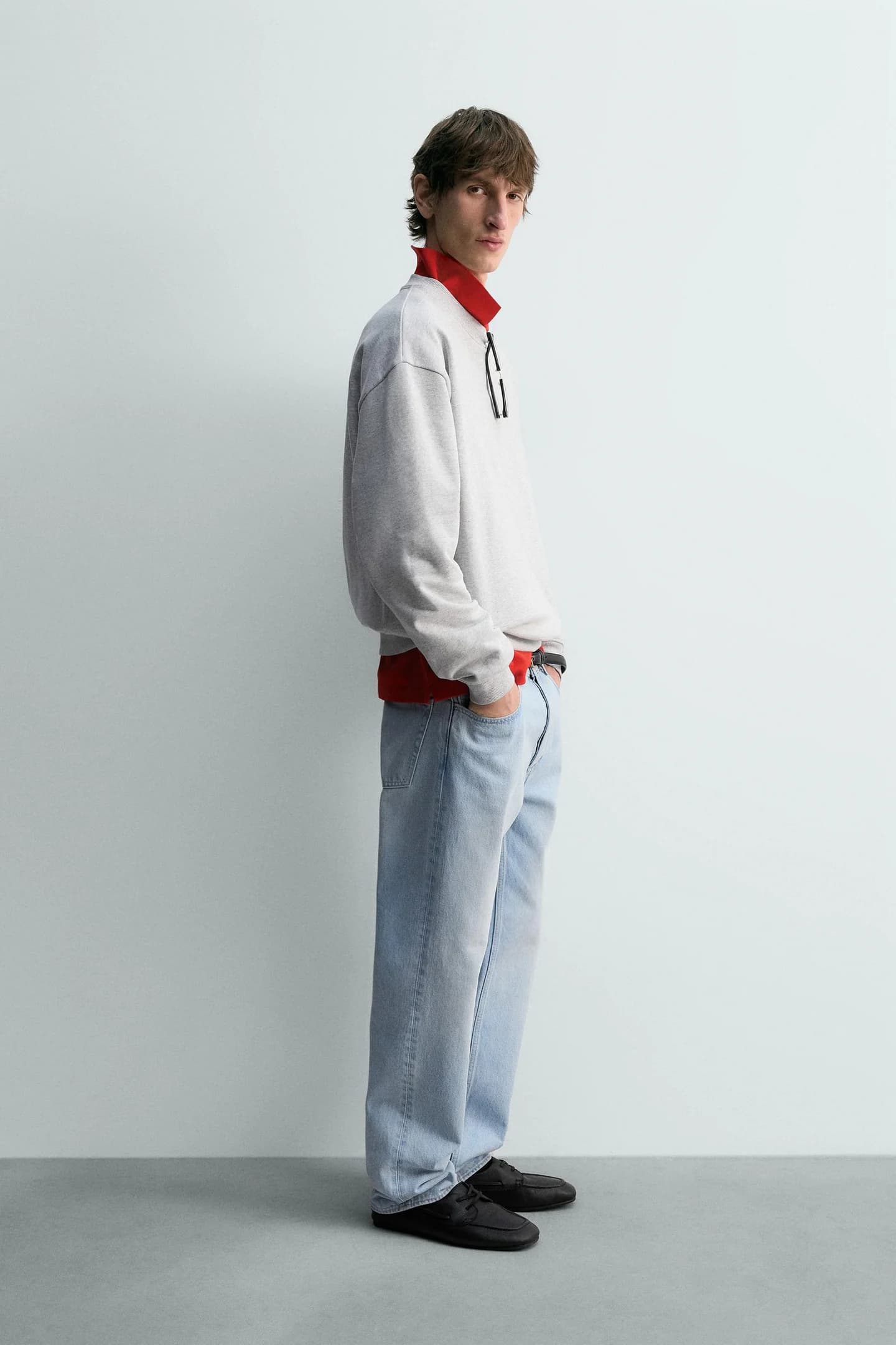 ПРЯМЫЕ ДЖИНСЫ СО СЛЕЗАМИ - фото 3