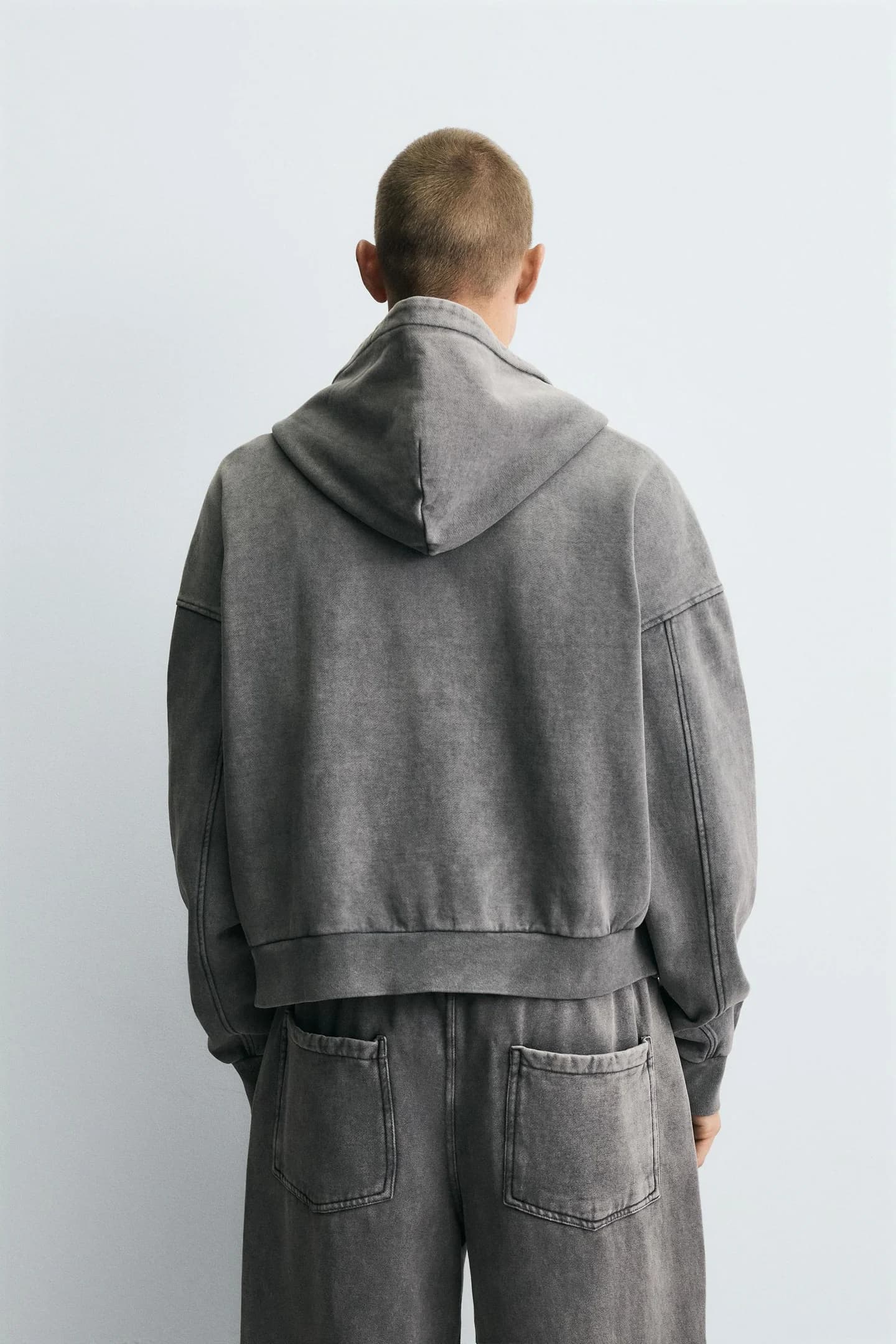 ХУДИ НА МОЛНИИ С ЭФФЕКТОМ СТИРКИ - фото 2