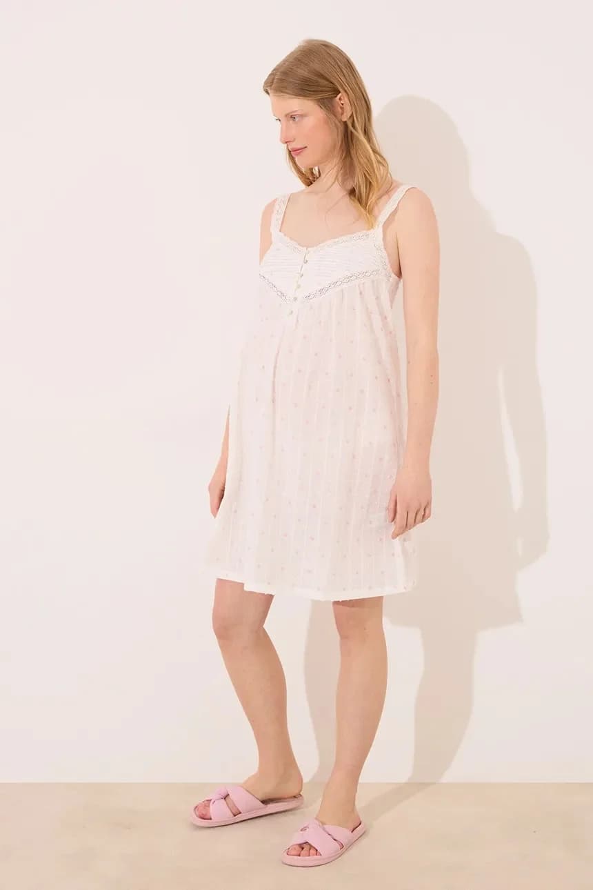 Хлопковая ночная рубашка - фото 5