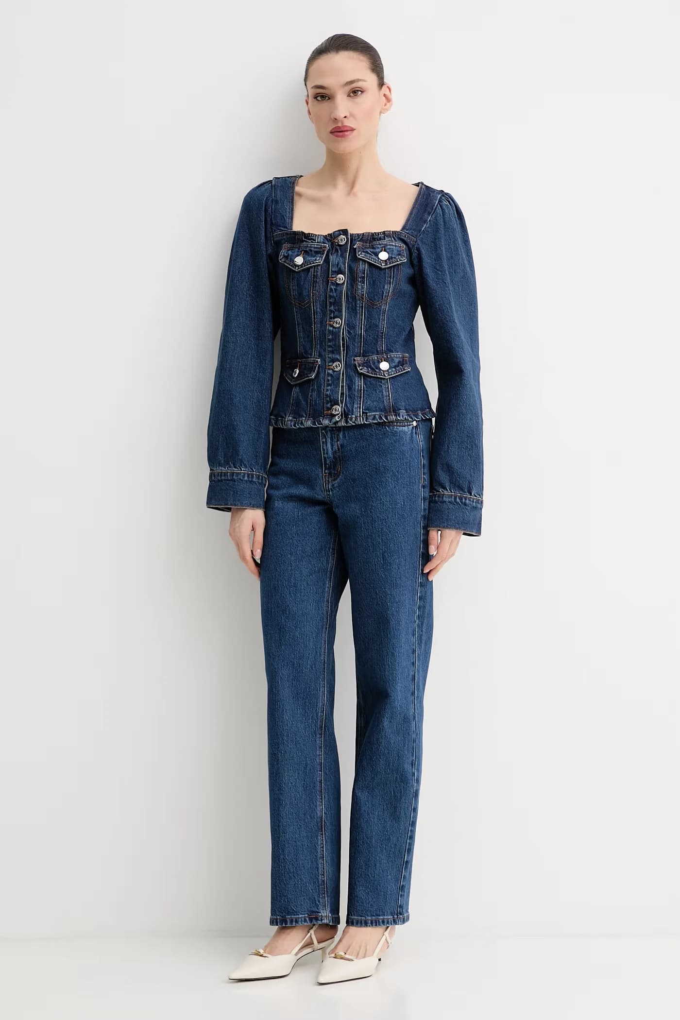 Женская джинсовая рубашка - фото 2