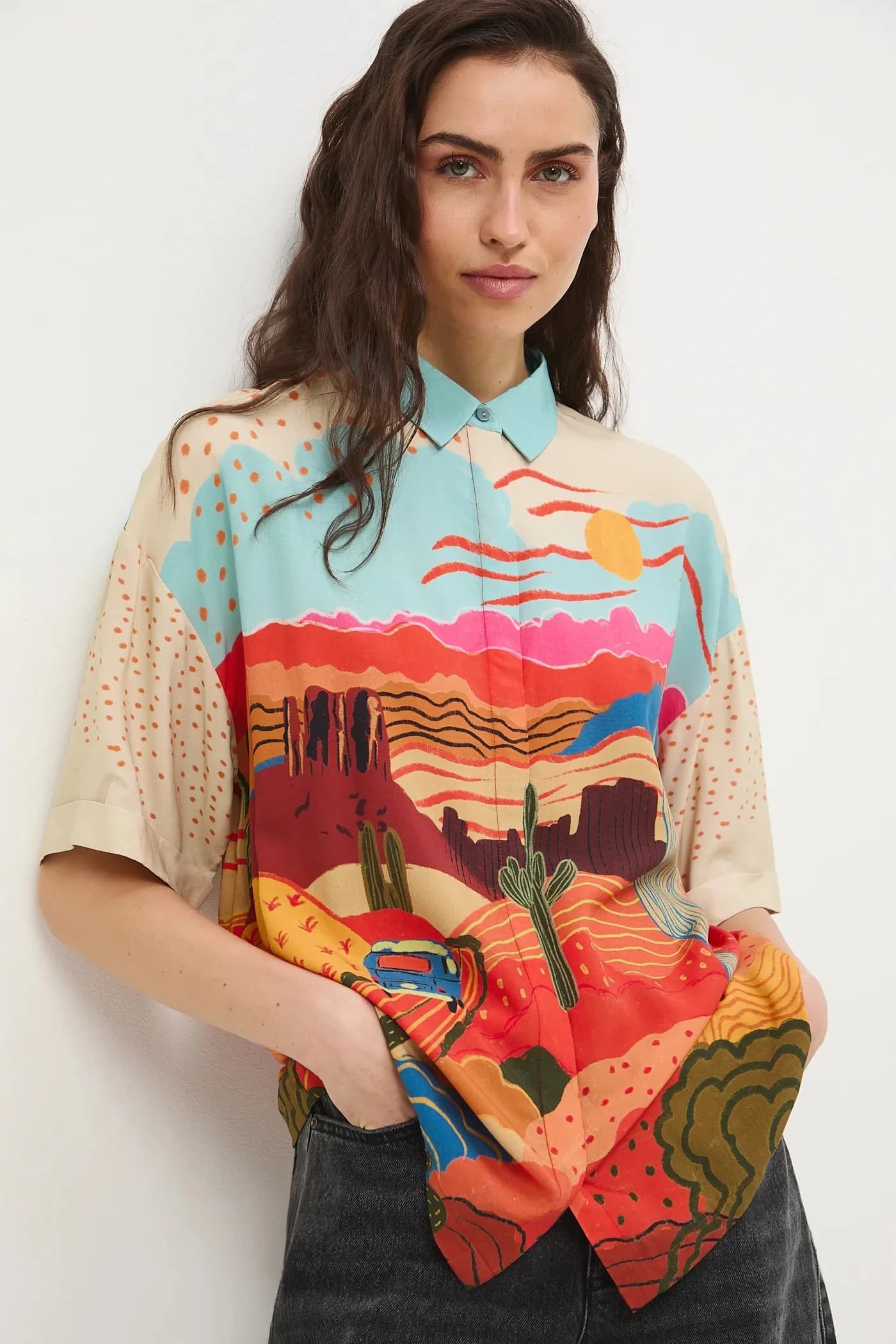 Женская рубашка из вискозы