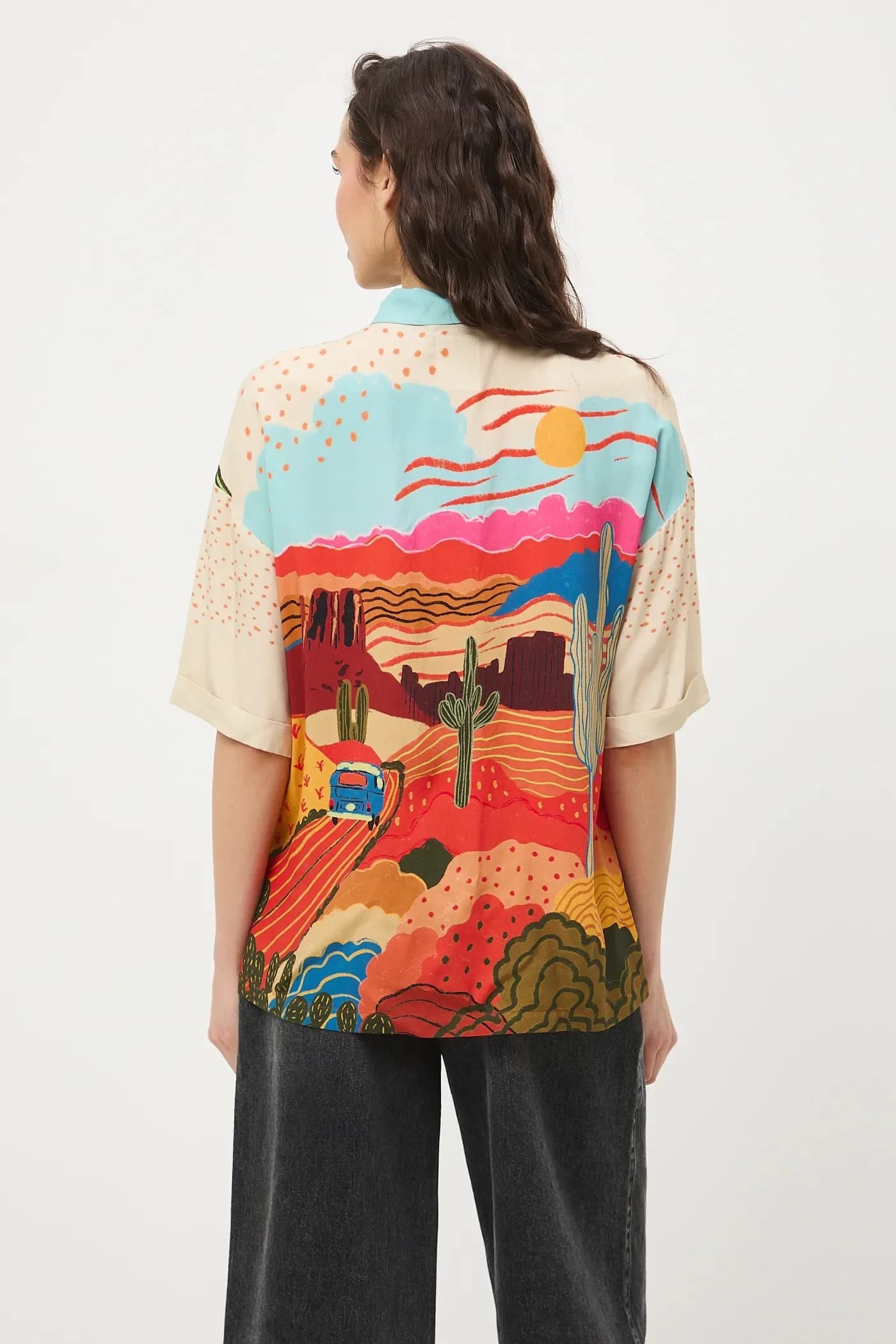 Женская рубашка из вискозы - фото 4