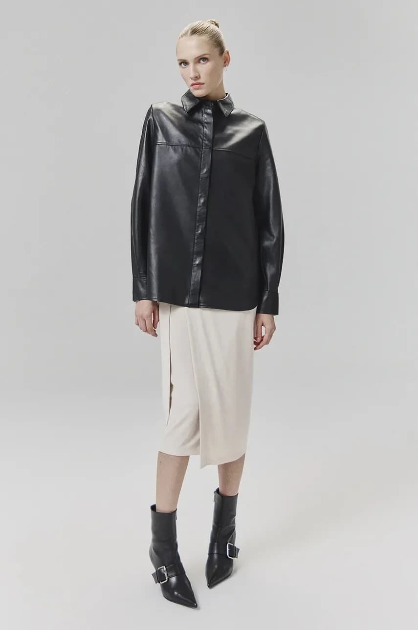 Кожаная рубашка Answear Lab - фото 2