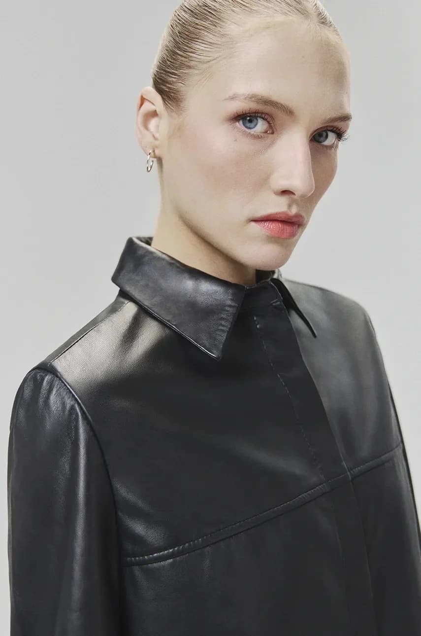 Кожаная рубашка Answear Lab - фото 5