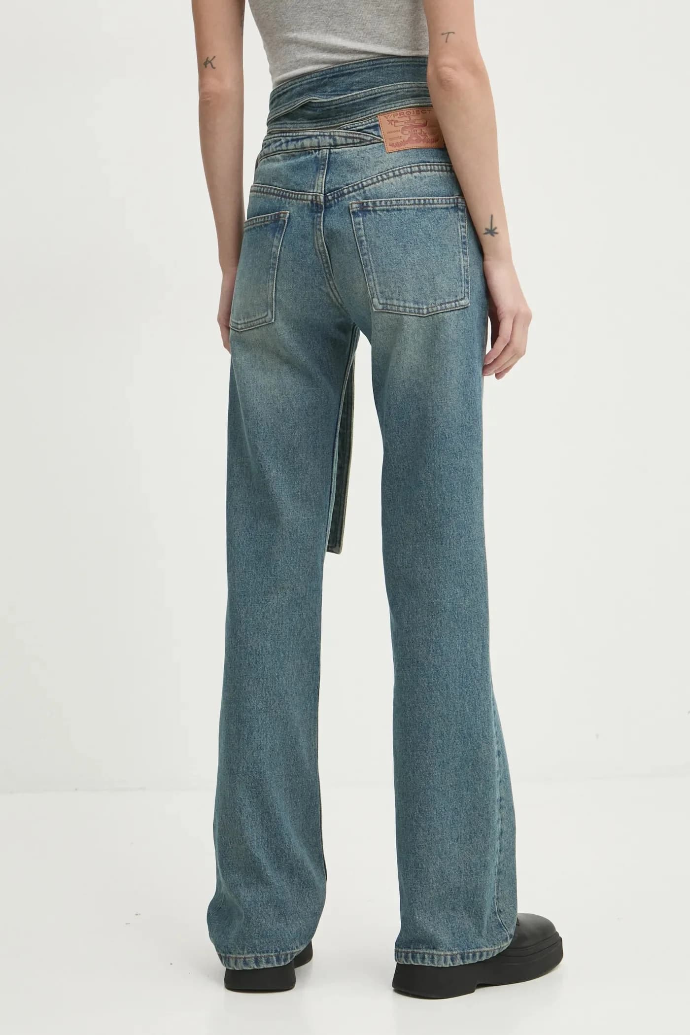 ДЖИНСЫ С РЕМЕНЕМ - фото 3