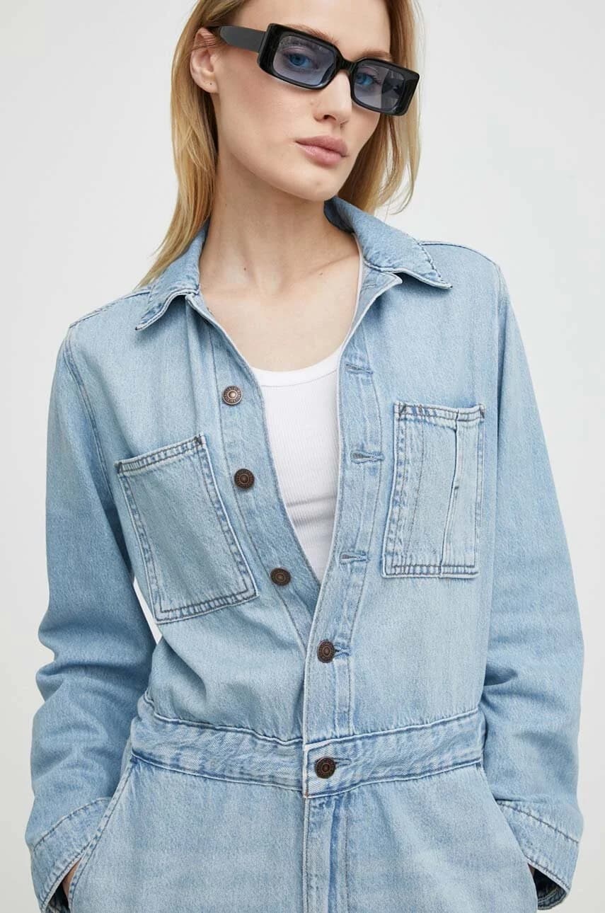 Джинсовый комбинезон - фото 4