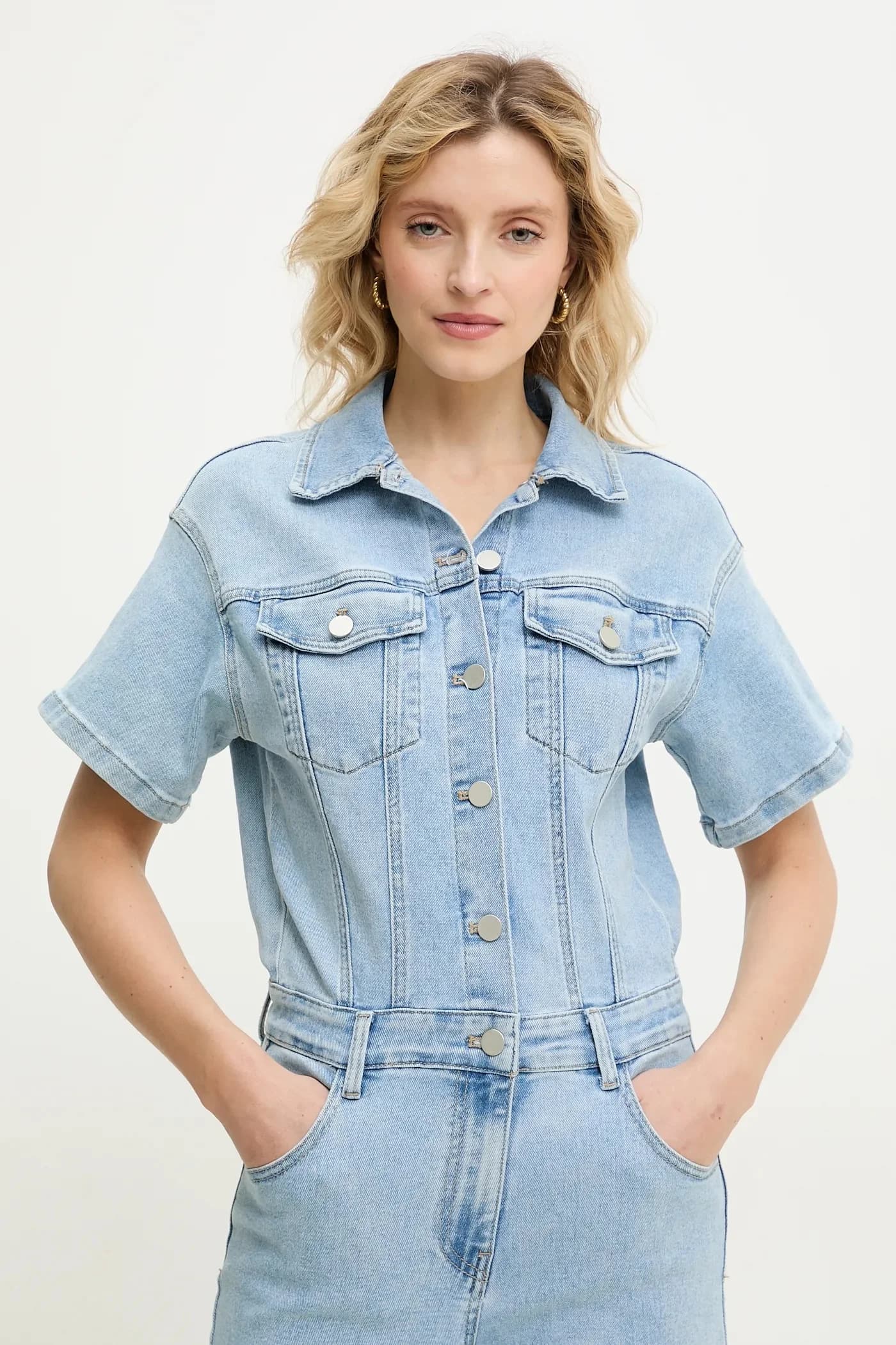 Джинсовый комбинезон - фото 4