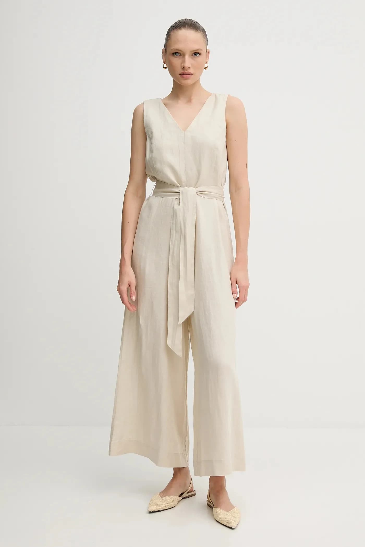 Льняной комбинезон