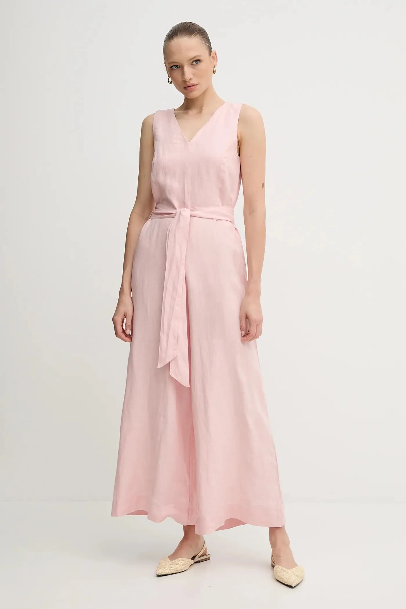 Льняной комбинезон