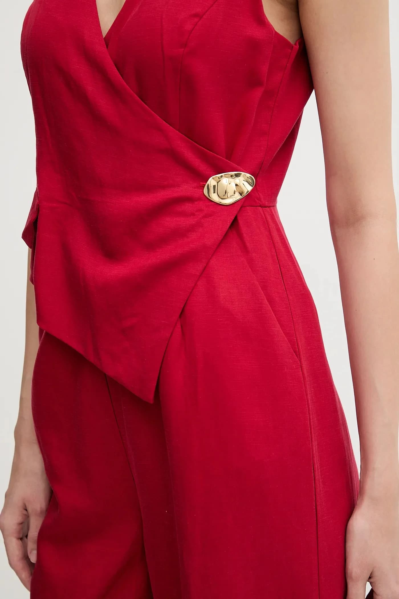 Комбинезон из смесового льна - фото 5