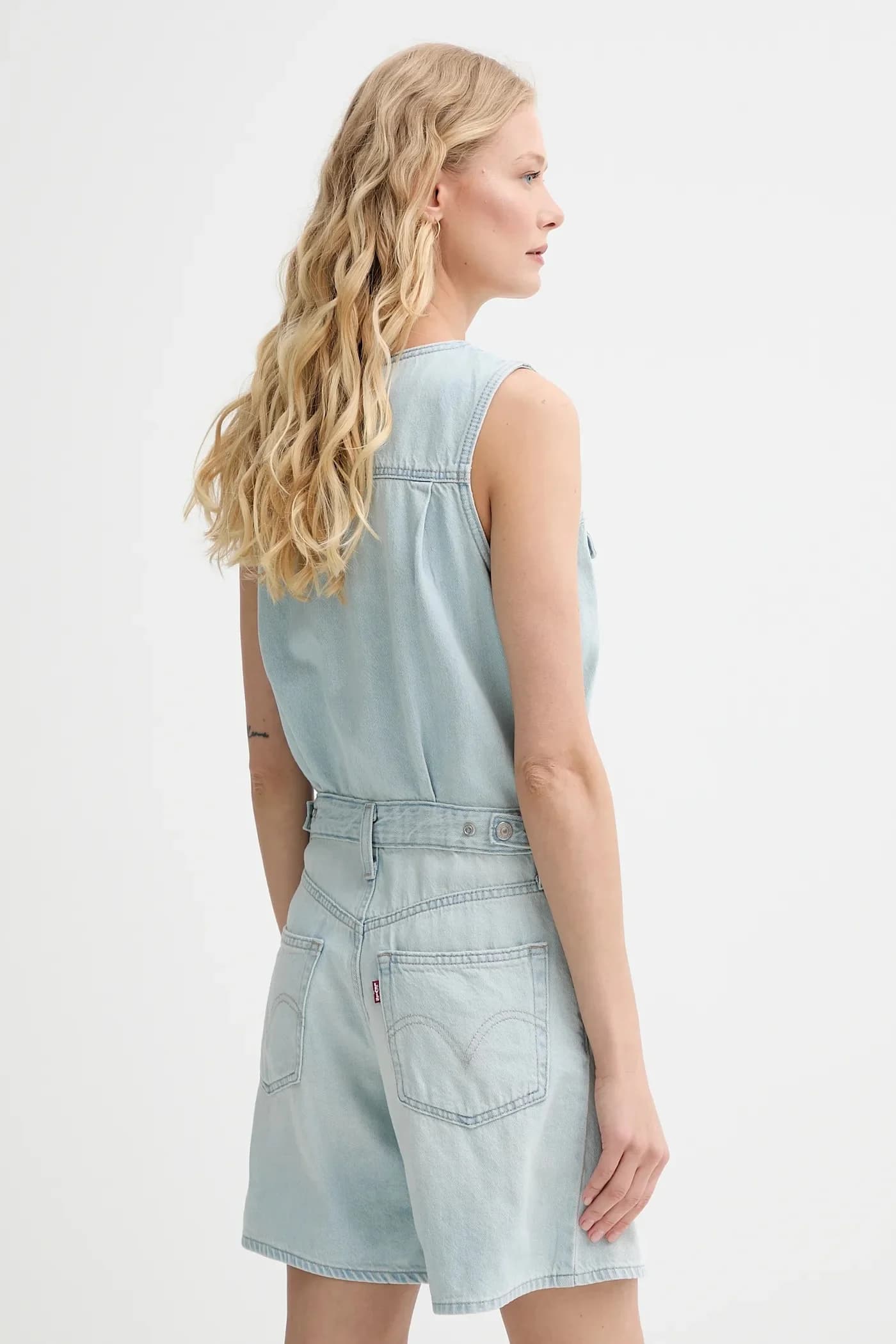 VEST ROMPER джинсовый комбинезон - фото 3