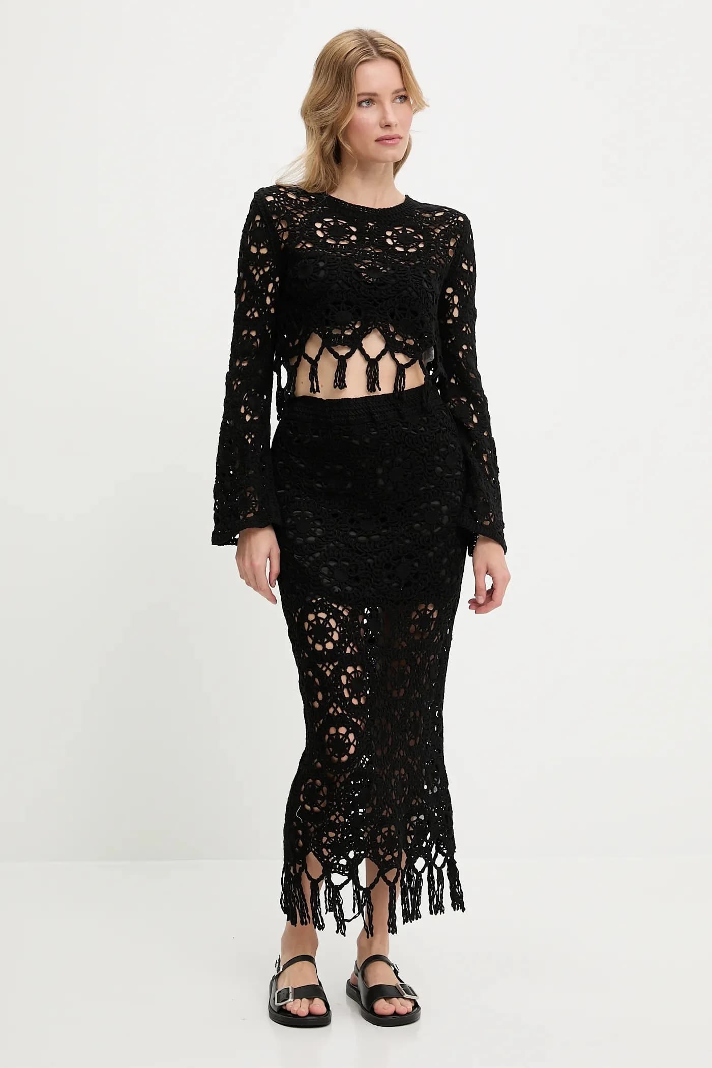 Хлопковая блузка и юбка