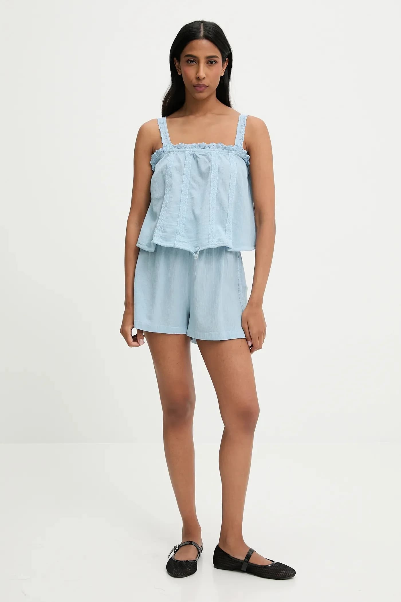 Хлопковая блузка и шорты - фото 2