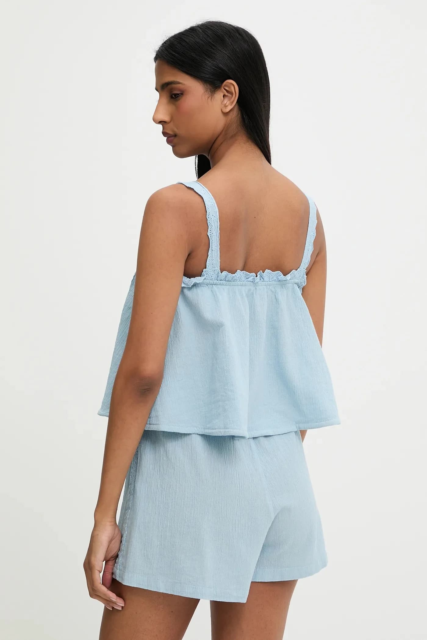 Хлопковая блузка и шорты - фото 4