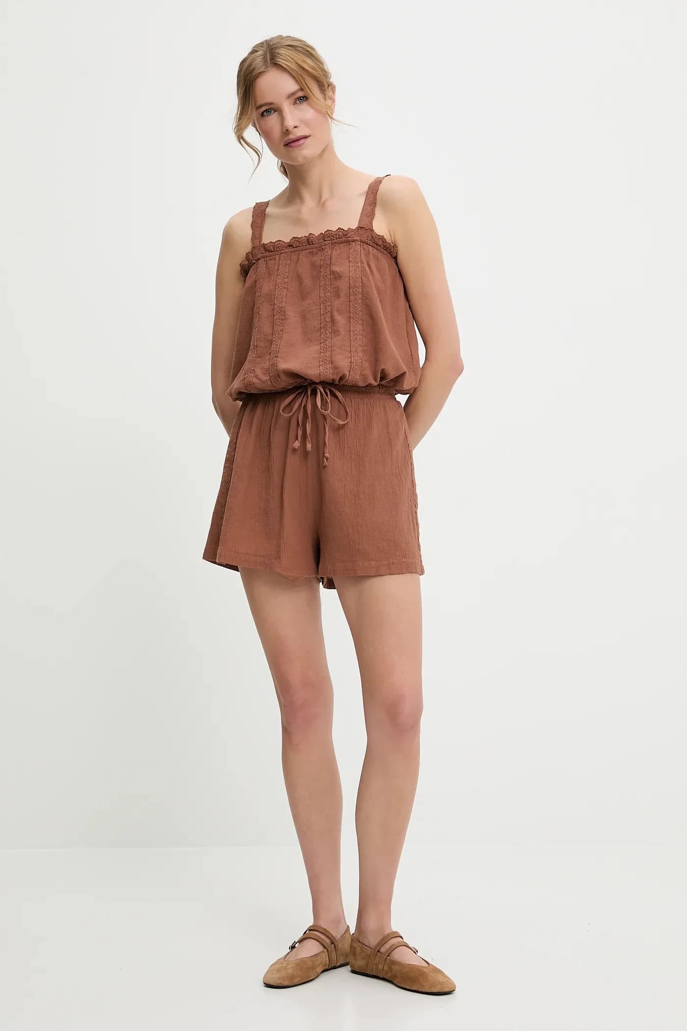 Хлопковая блузка и шорты - фото 2