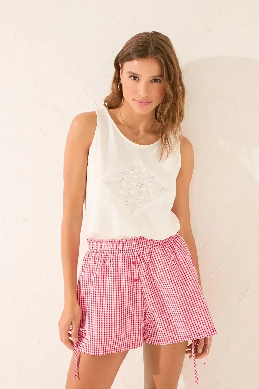 Хлопковые пижамные шорты - фото 2