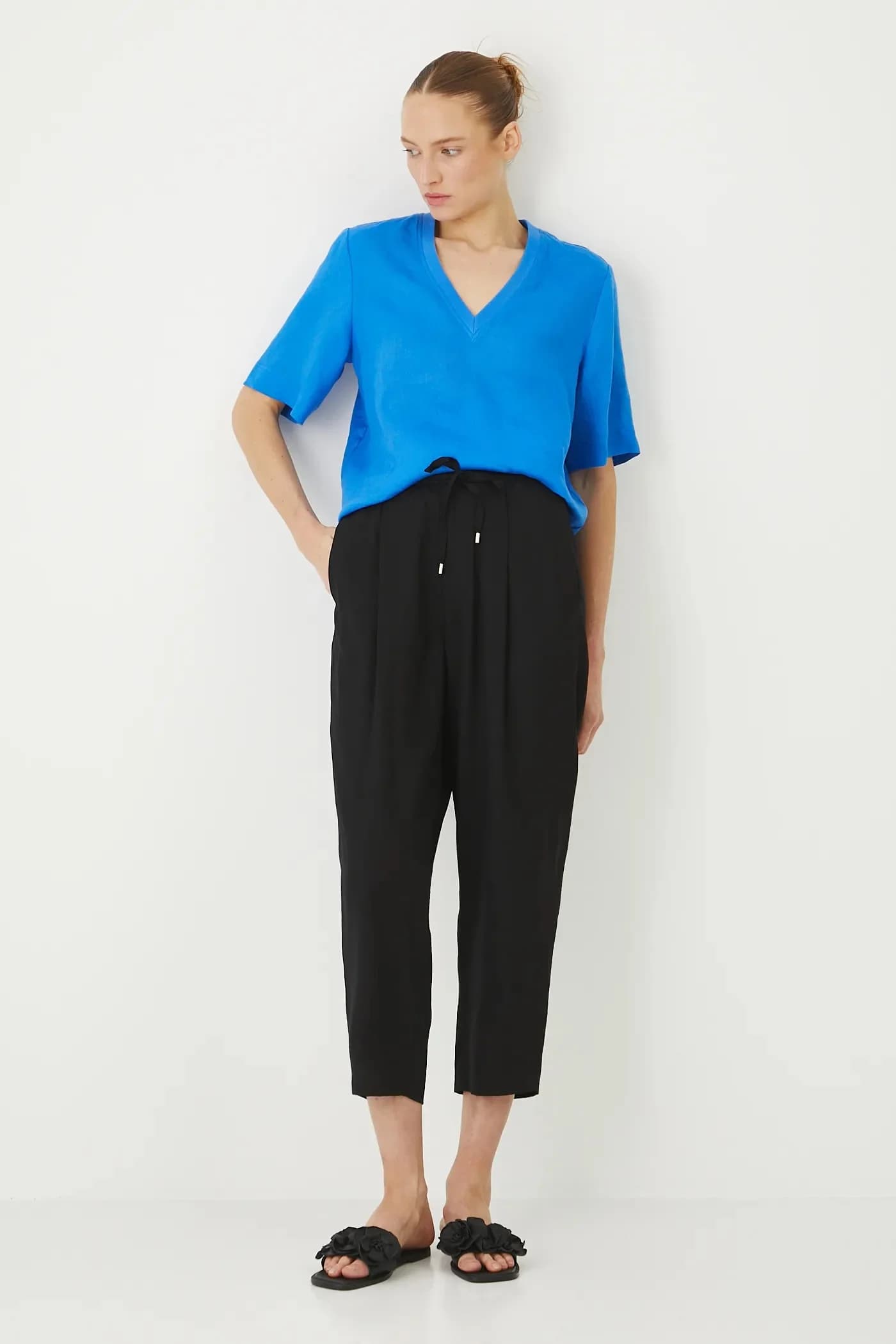 Льняная блузка - фото 2