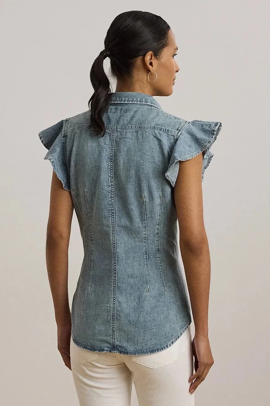 Джинсовая рубашка - фото 2