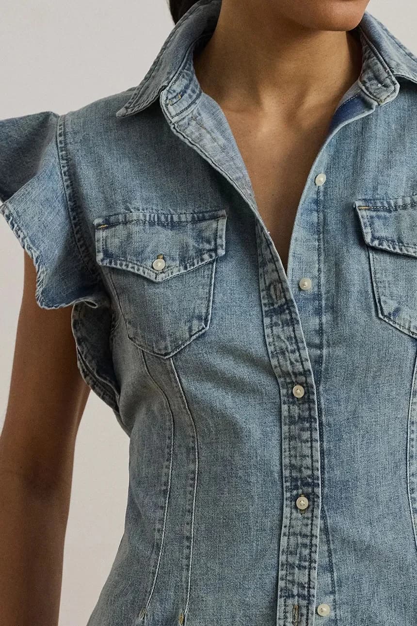 Джинсовая рубашка - фото 4