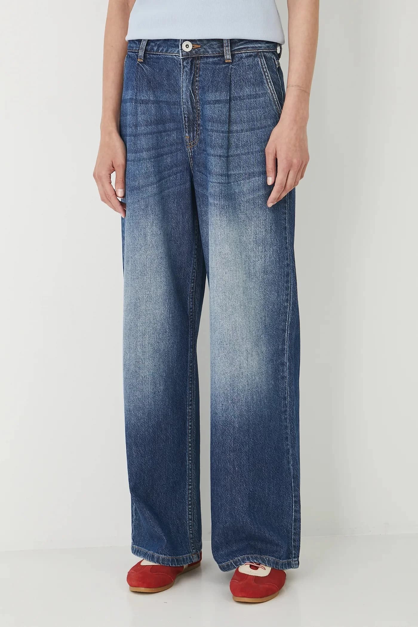 Хлопковые джинсы - фото 3