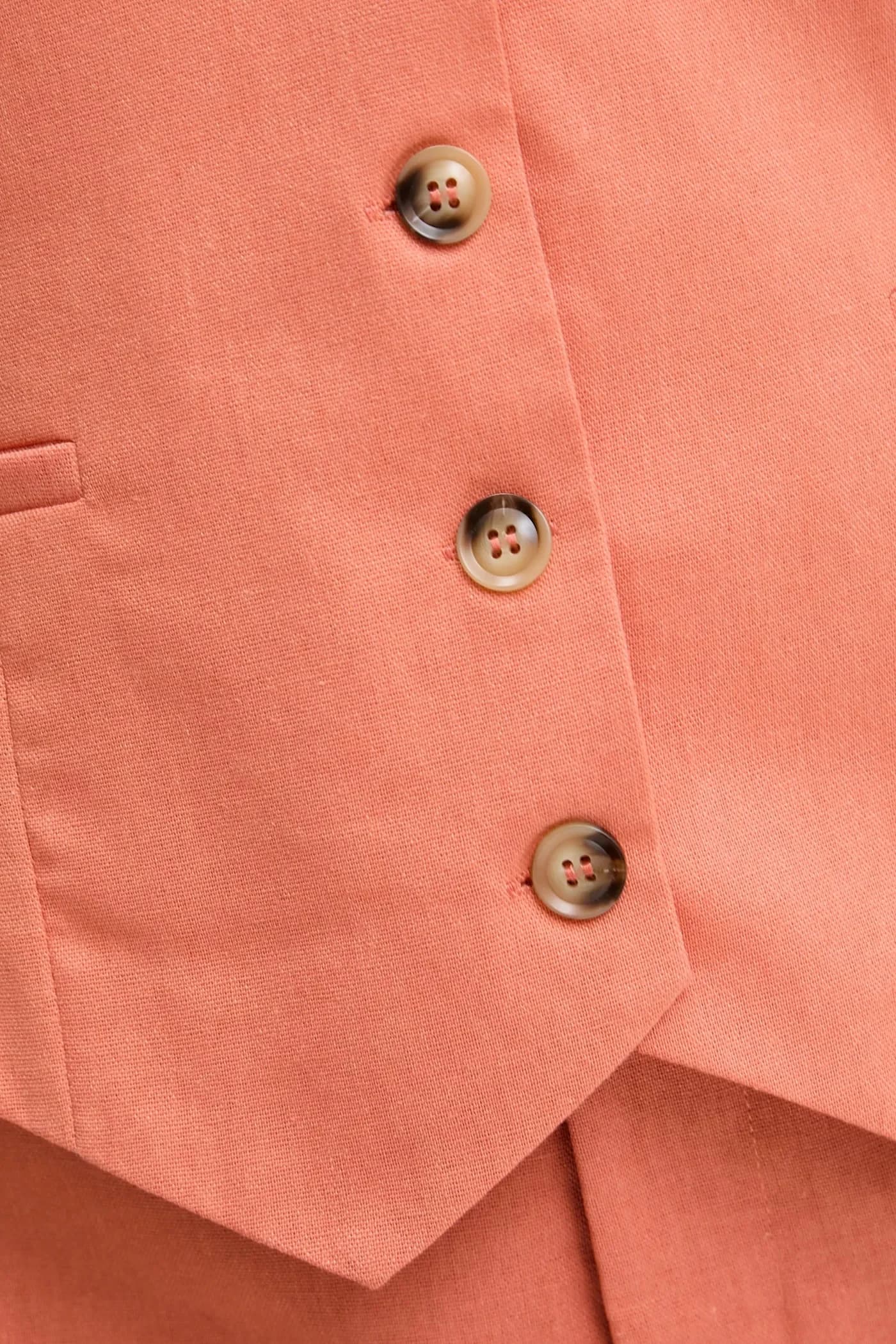 Жилет и юбка из льна - фото 6