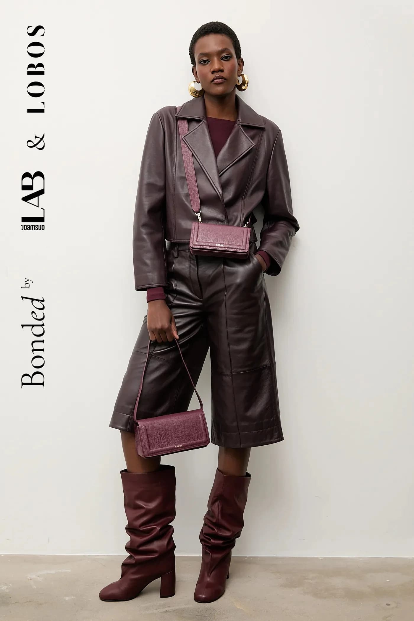 Скреплена кожаной курткой Answear.LAB и LOBOS