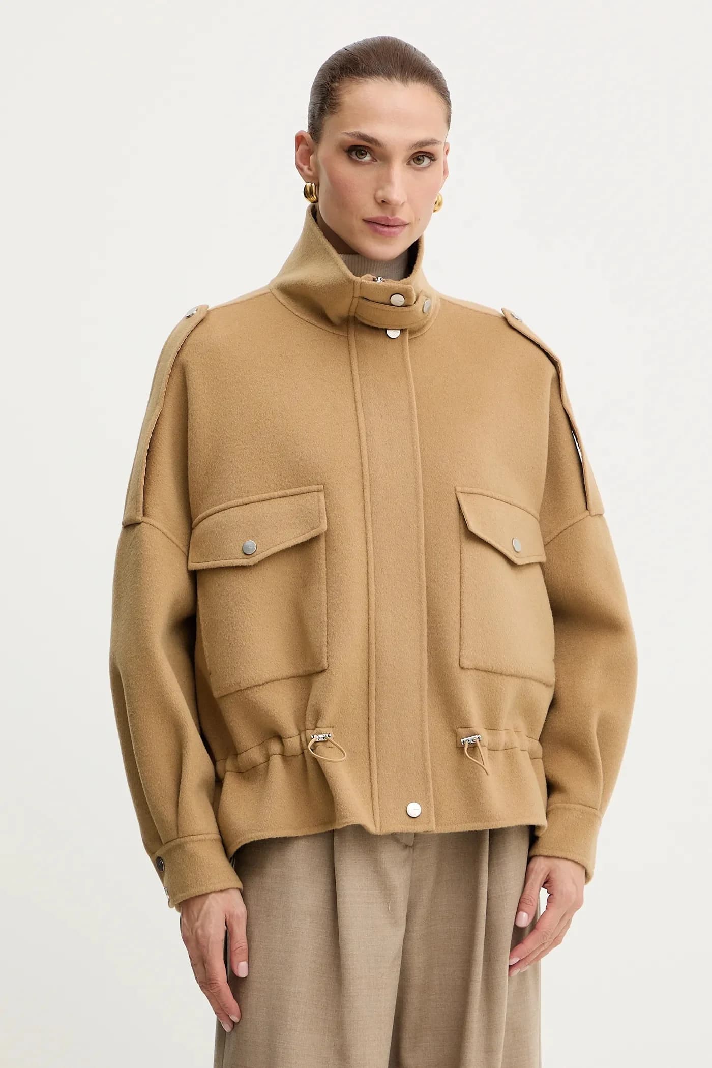 Куртка из смесовой шерсти - фото 4