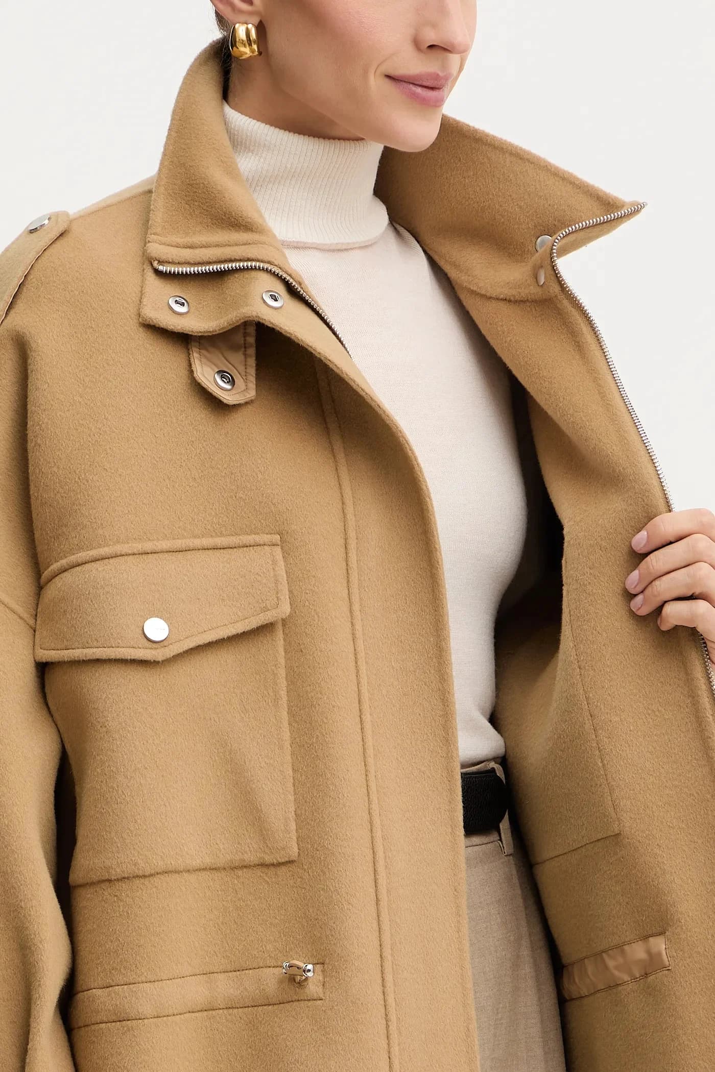 Куртка из смесовой шерсти - фото 7