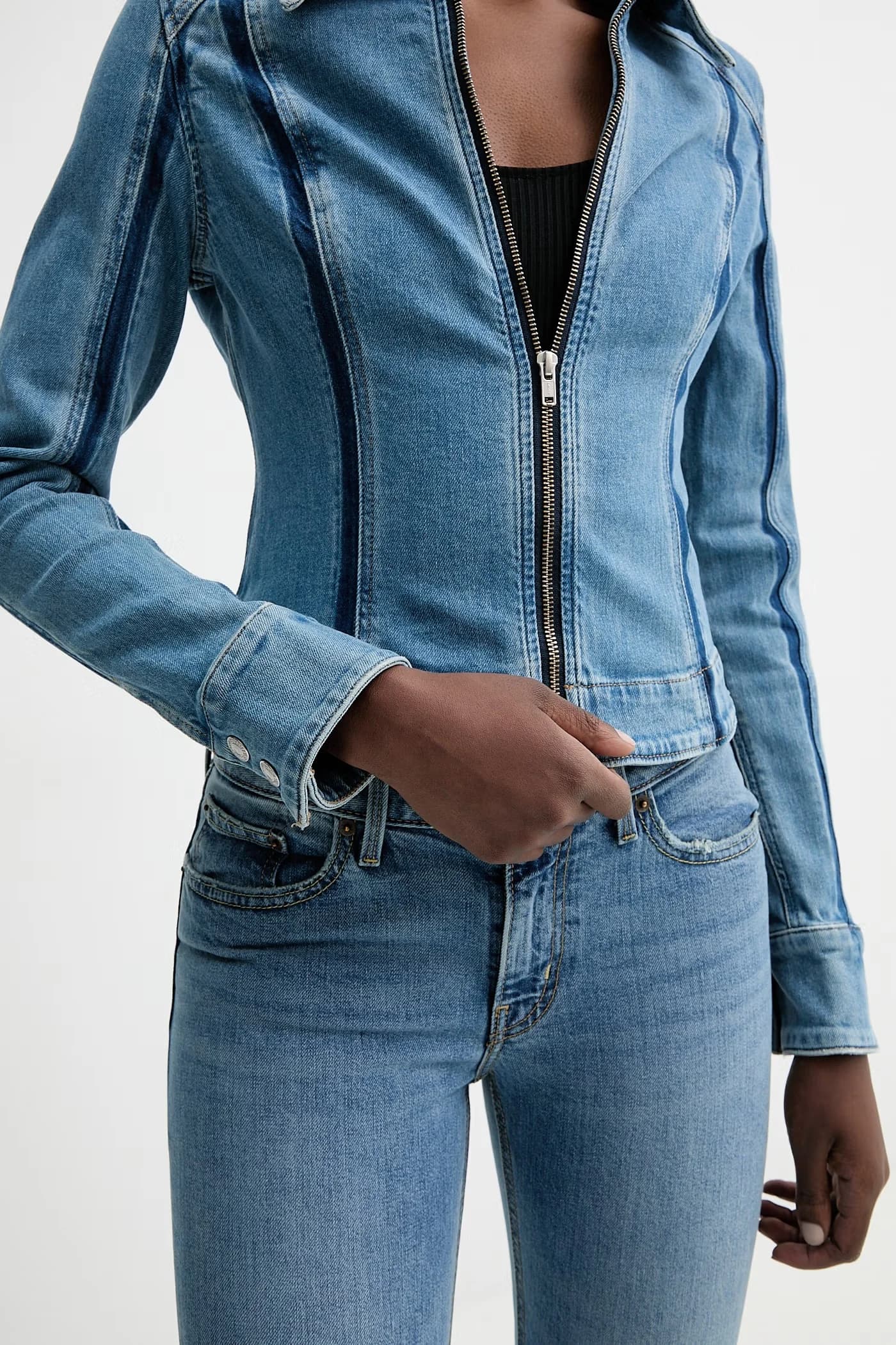 Джинсовая куртка SHADOW SEAMED SHAPED - фото 5