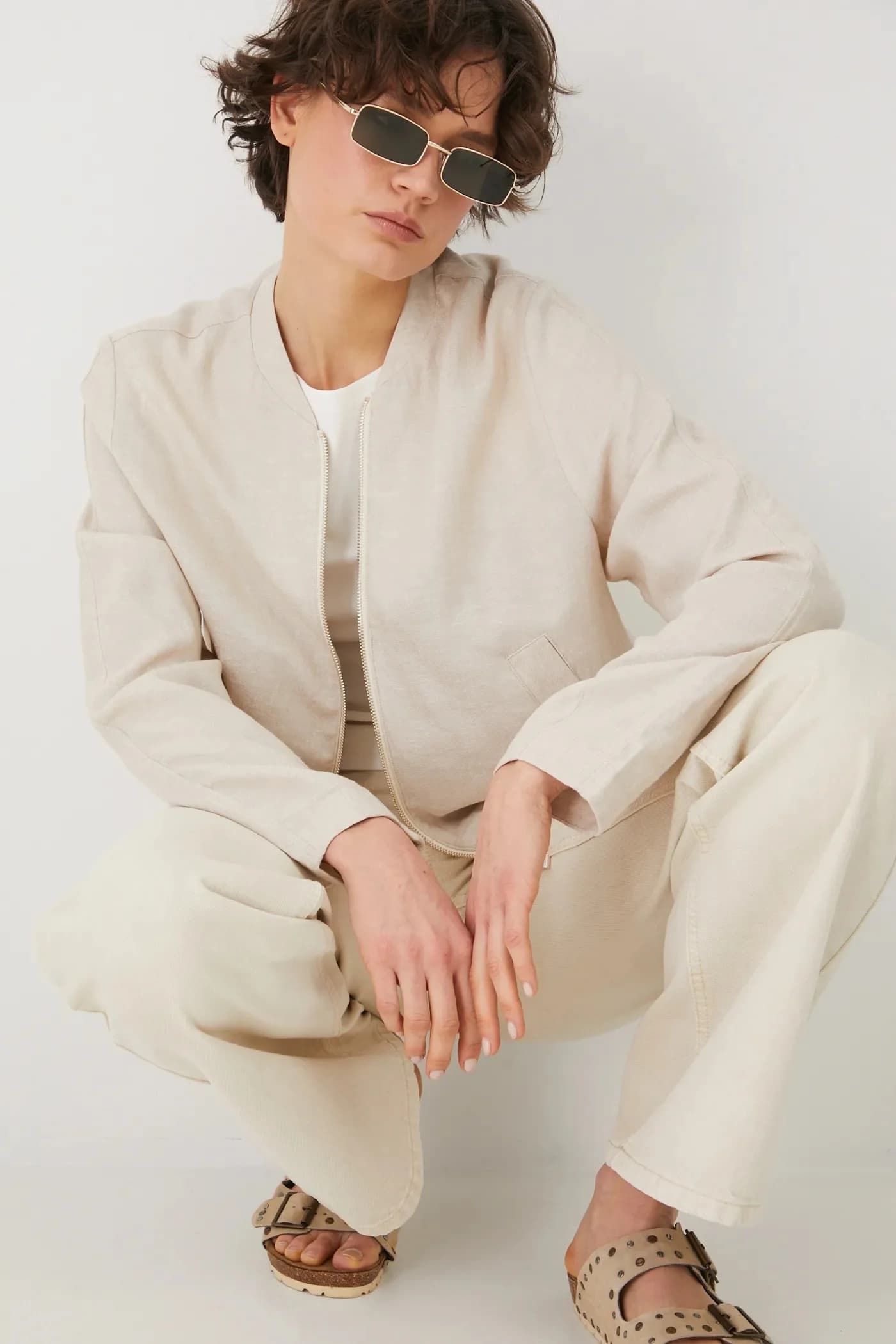 Льняная куртка