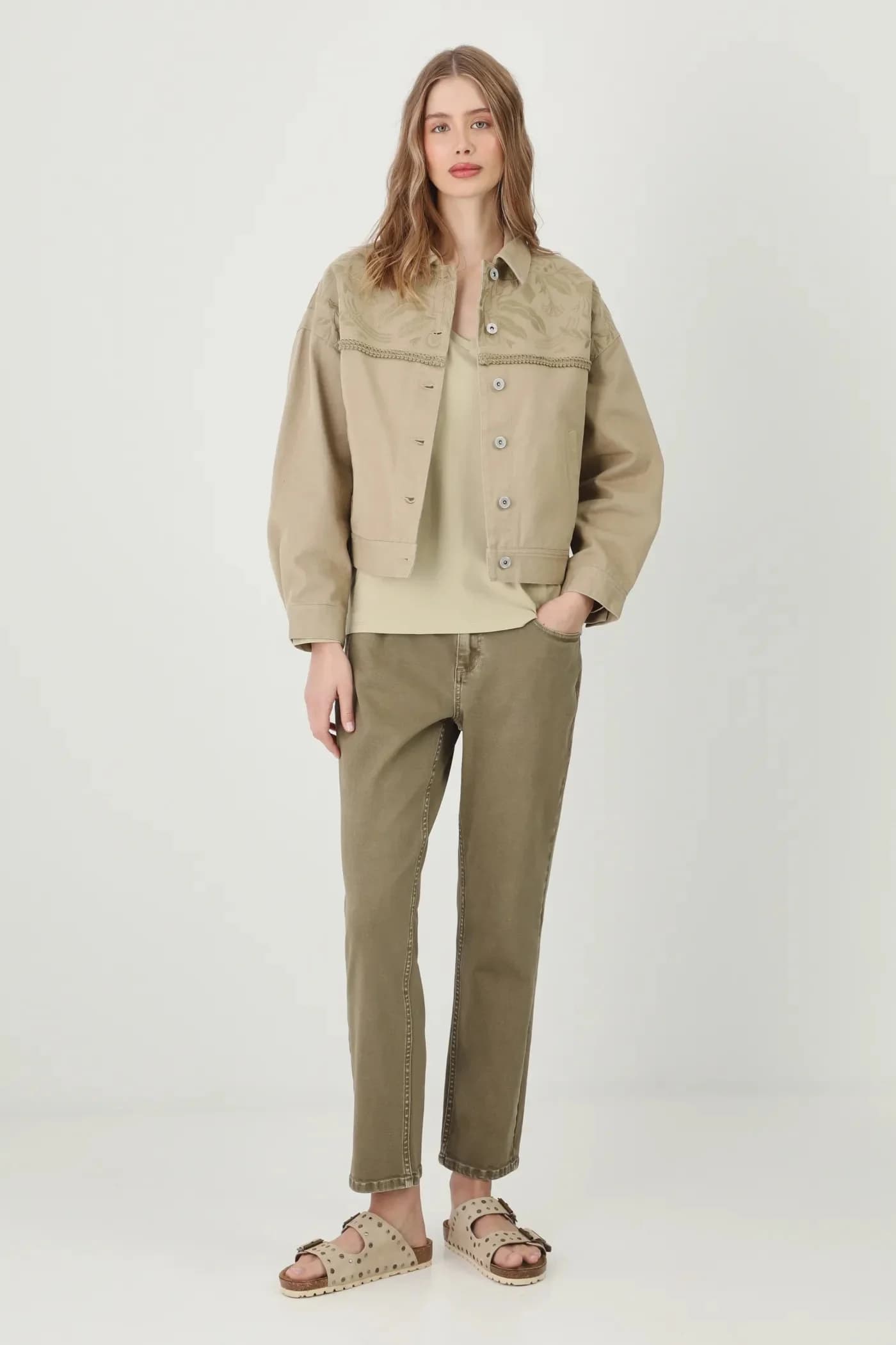 Хлопковая джинсовая куртка - фото 7