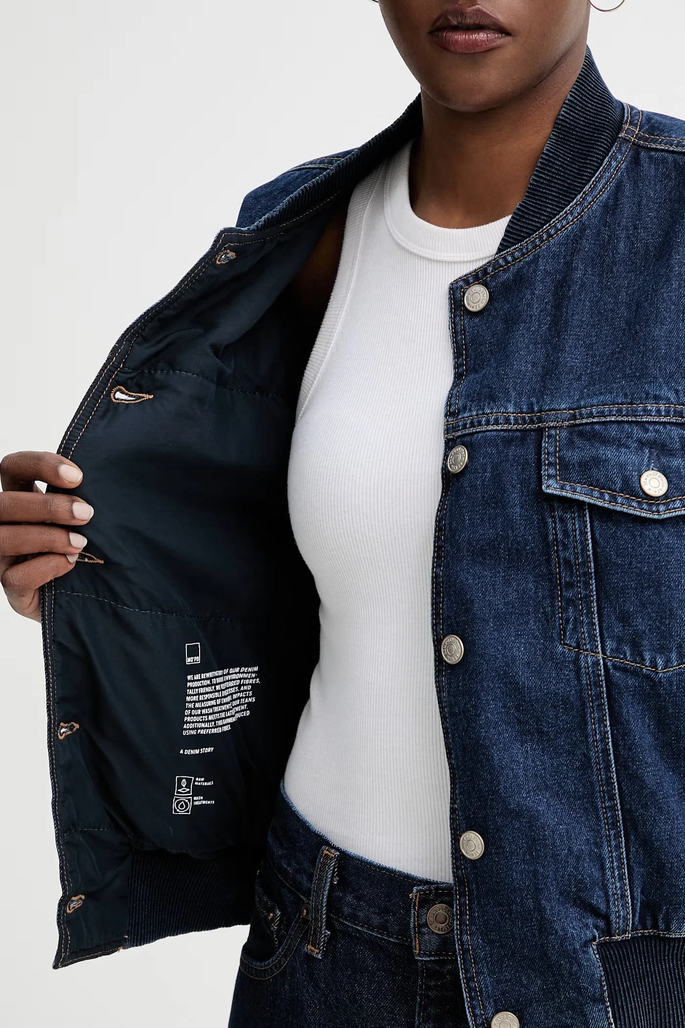 Джинсовый бомбер - фото 6