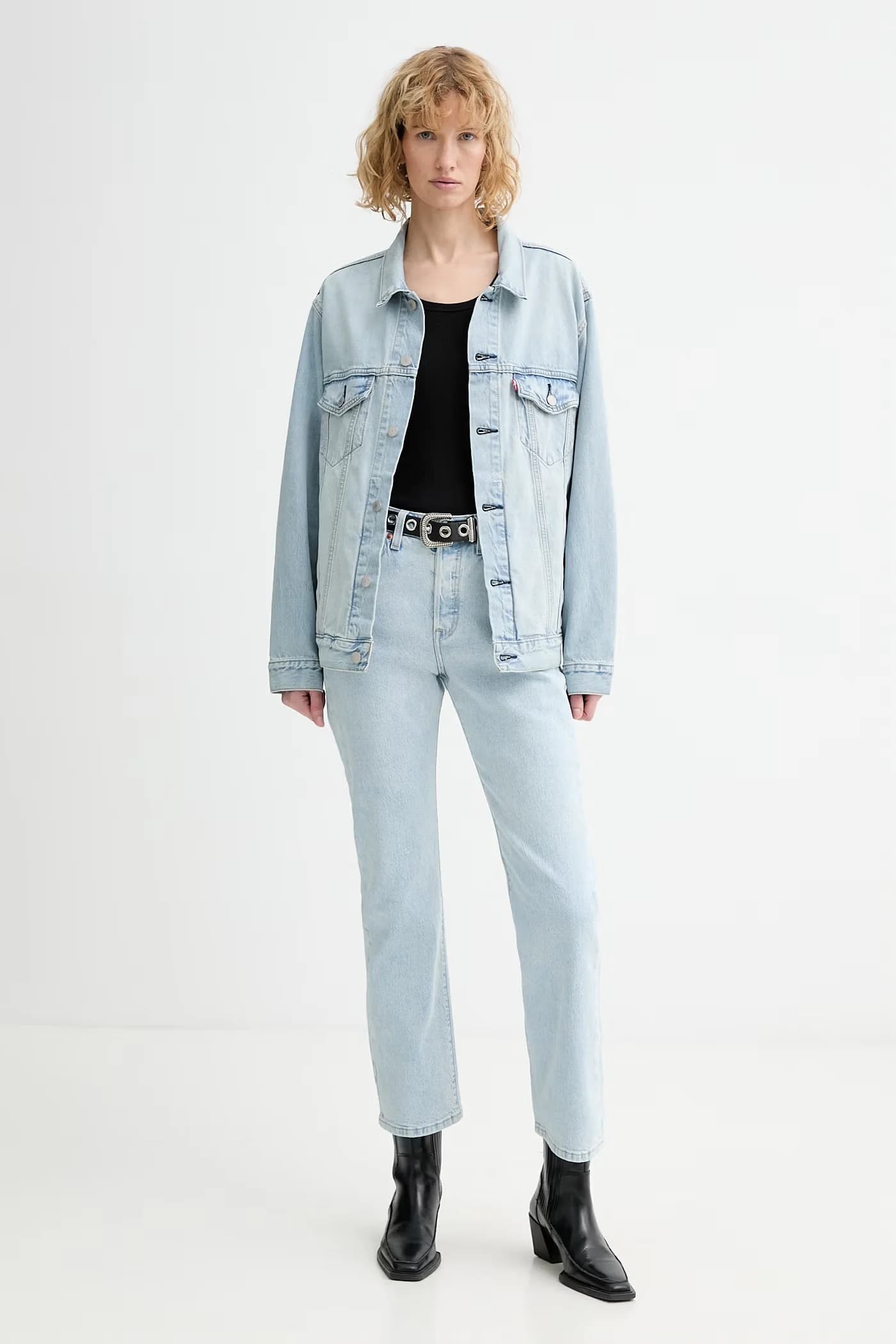 Джинсовая куртка РАССЛАБЛЕННОГО КРОЯ - фото 3