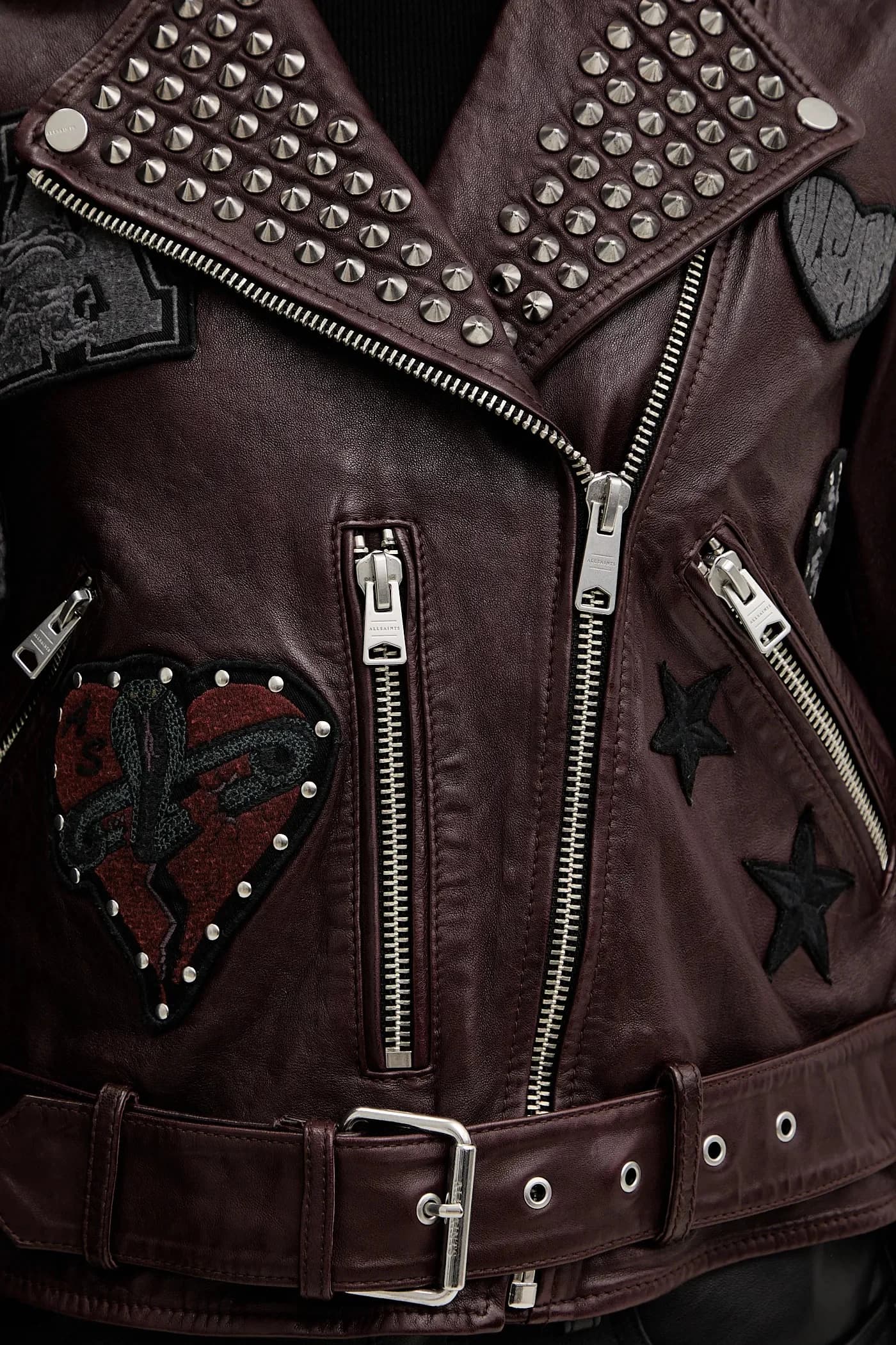 Кожаная косуха COLLEGE - фото 5