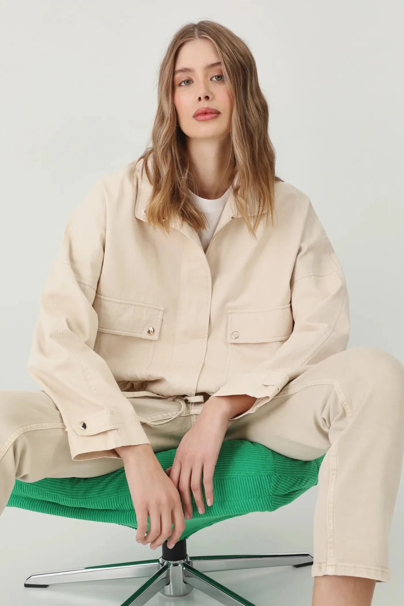 Хлопковая куртка-бомбер