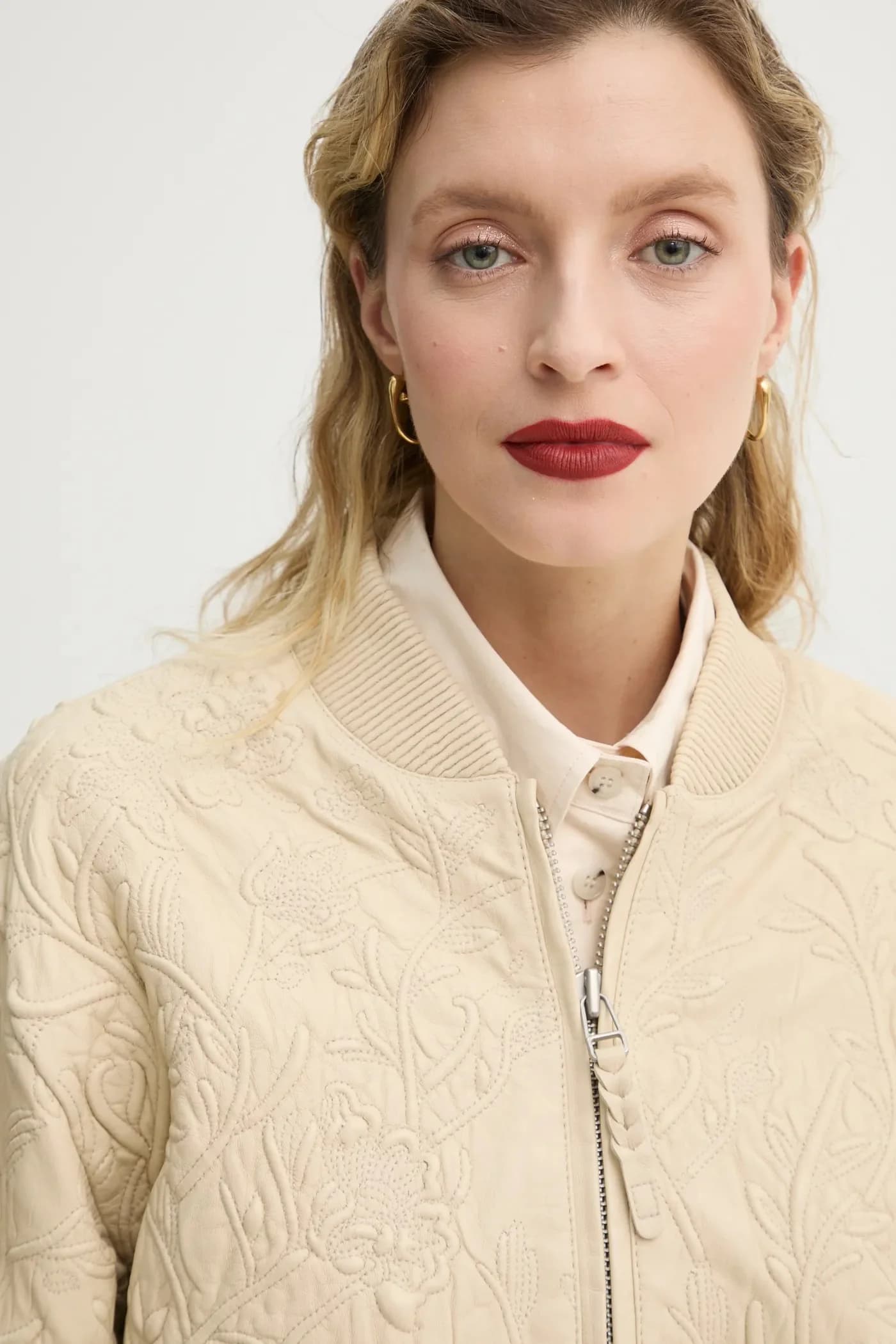 кожаная куртка-бомбер FERRIL - фото 5