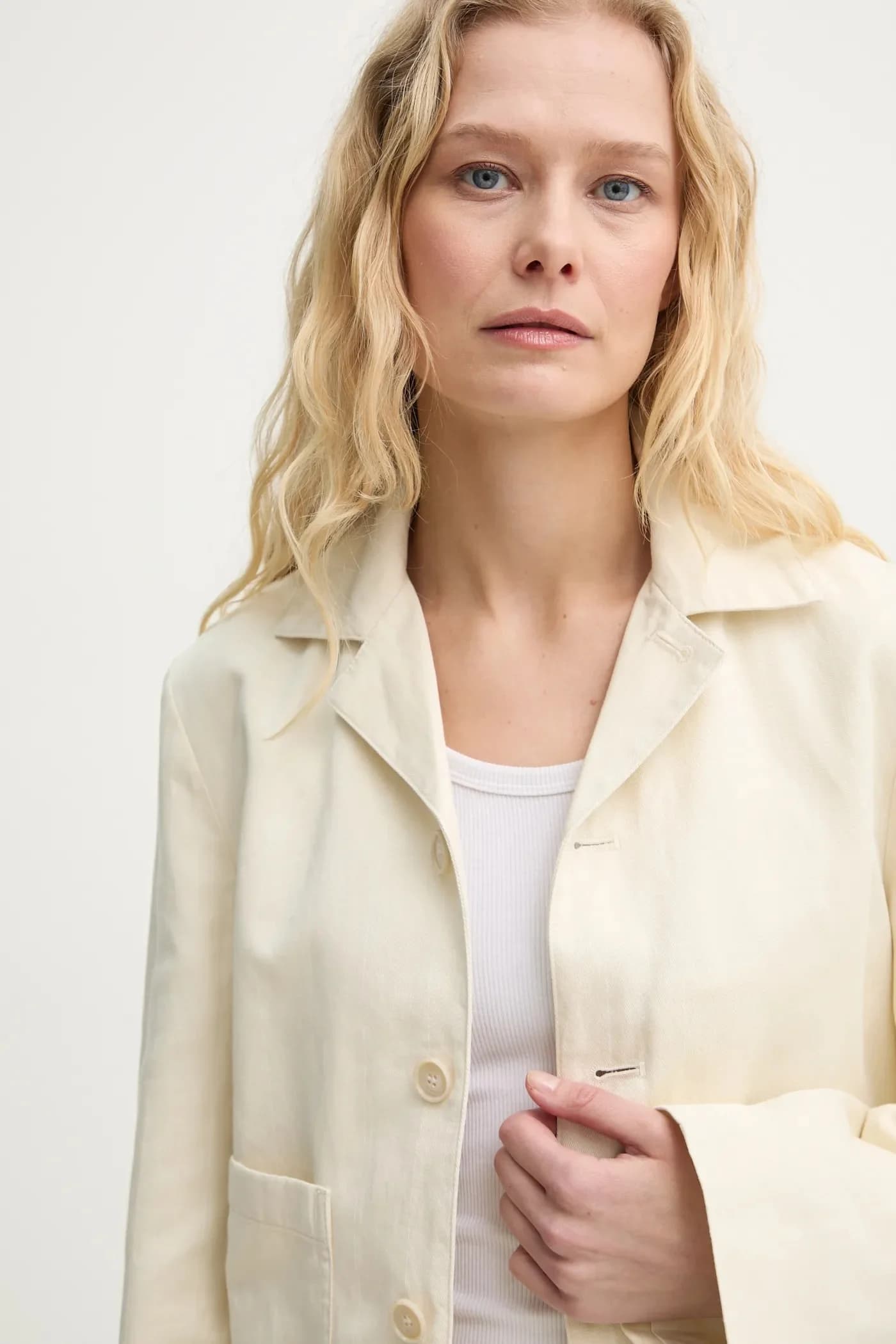 Пиджак из смесового льна - фото 4