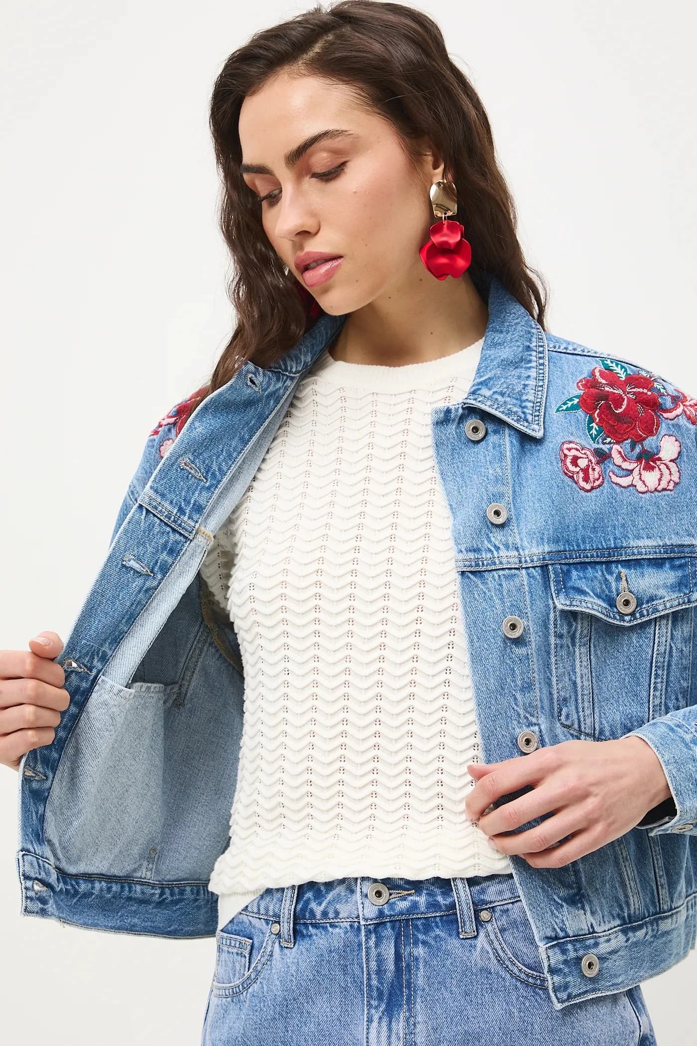 Хлопковая джинсовая куртка - фото 8