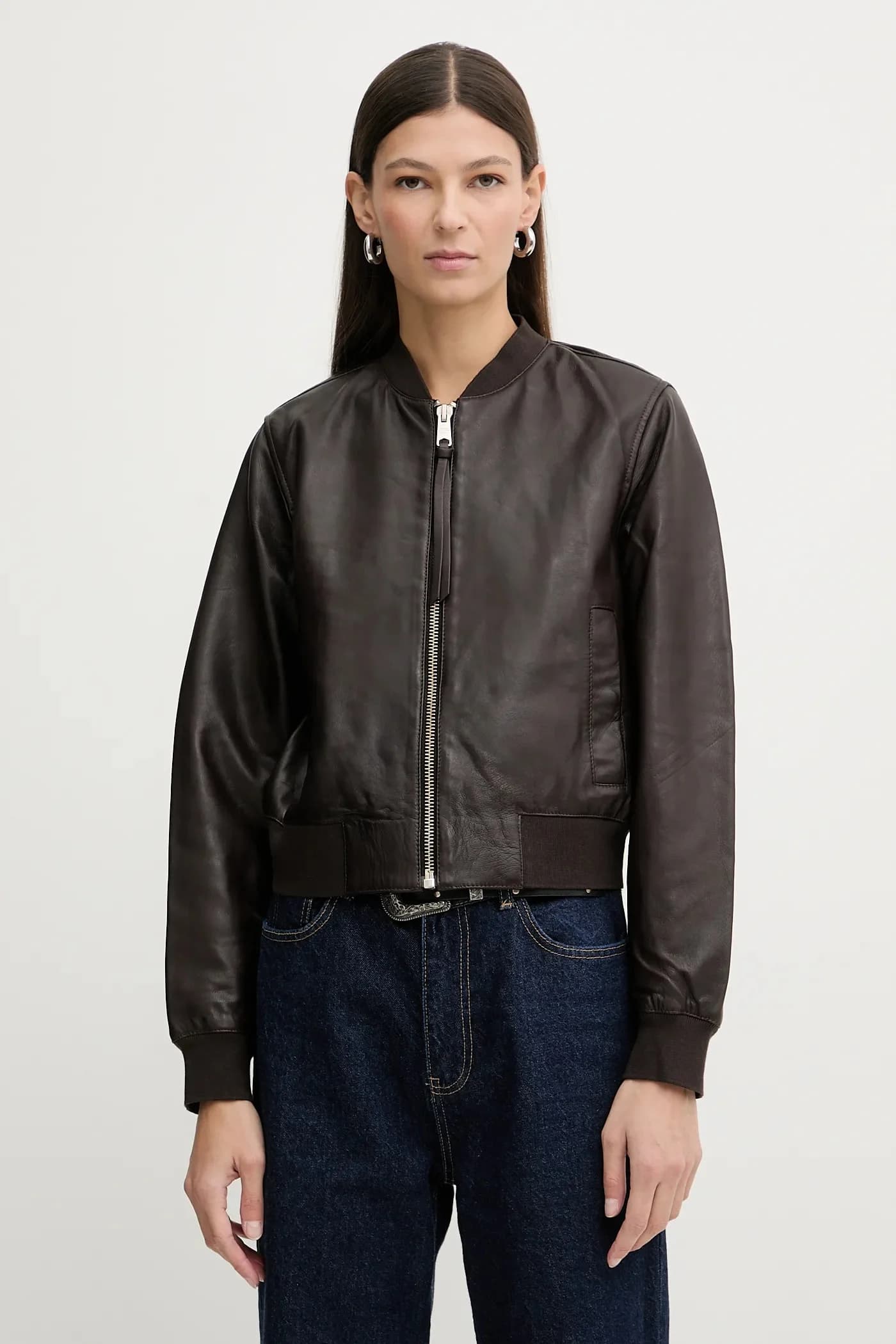 ORTEN BOMBER JACKET кожаная куртка