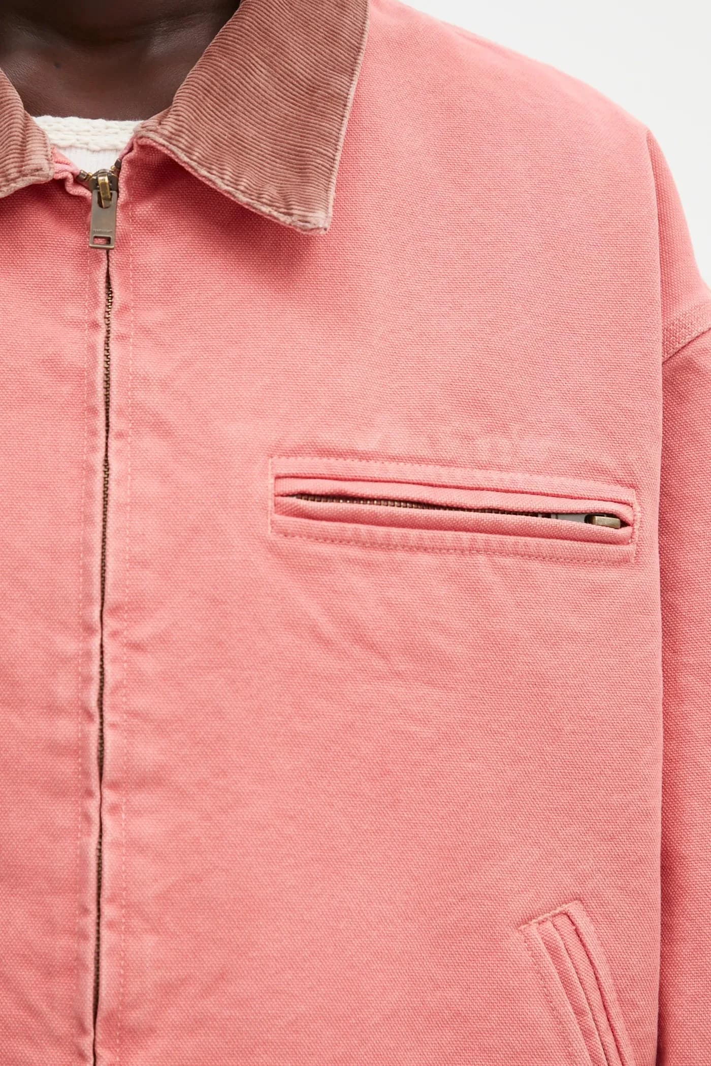 Укороченная рабочая куртка из парусины - фото 5